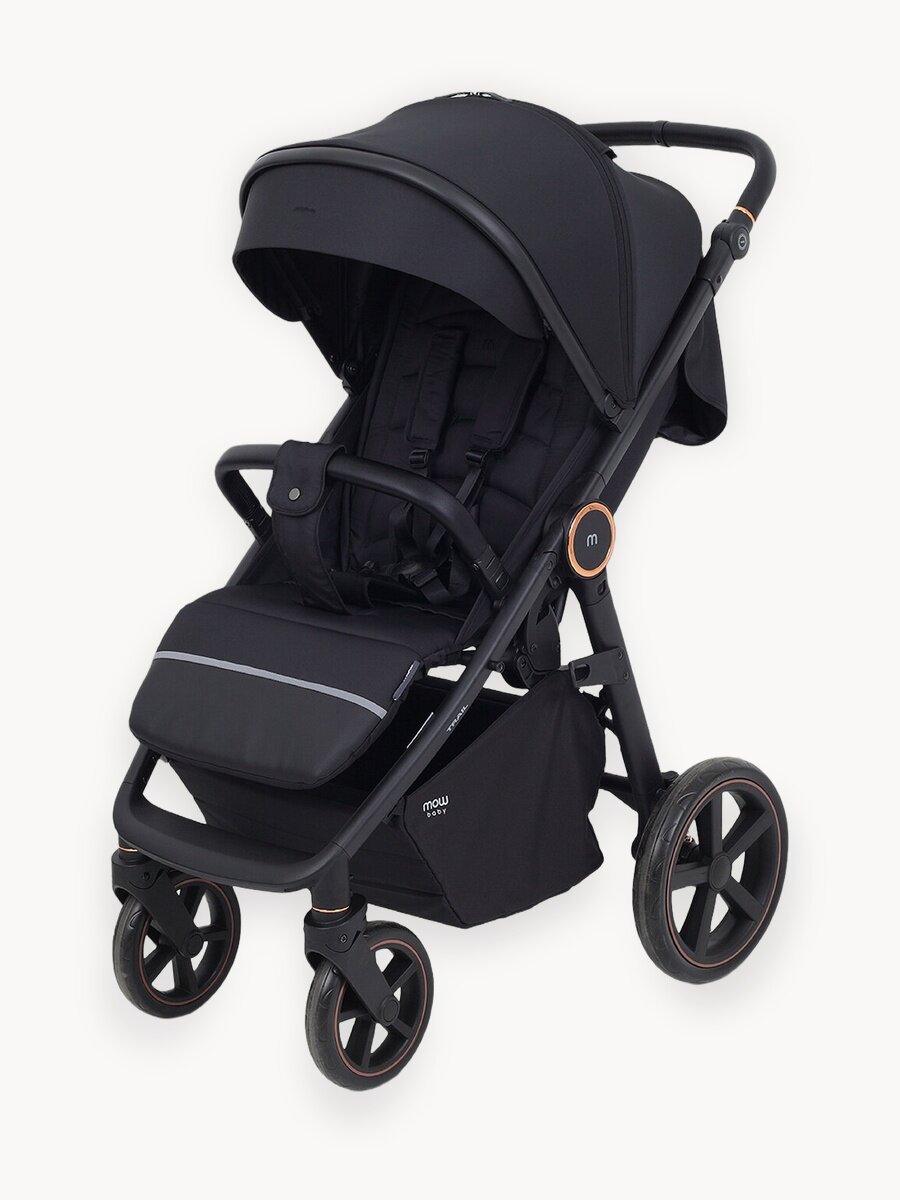 Коляска детская прогулочная всесезонная MOWBaby TRAIL MB090 Black 2025
