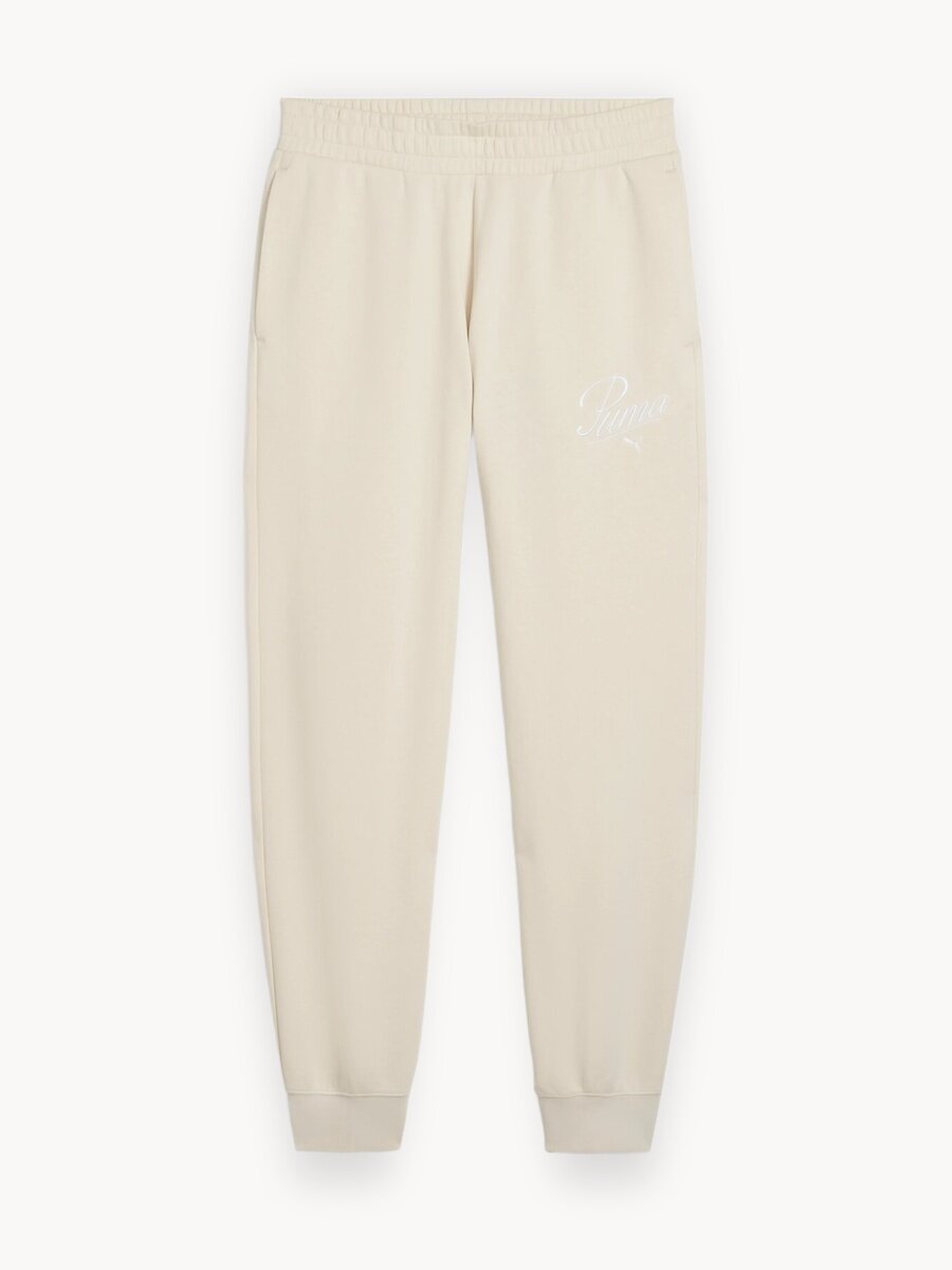 Брюки спортивные PUMA ESS SCRIPT, размер XL, бежевый