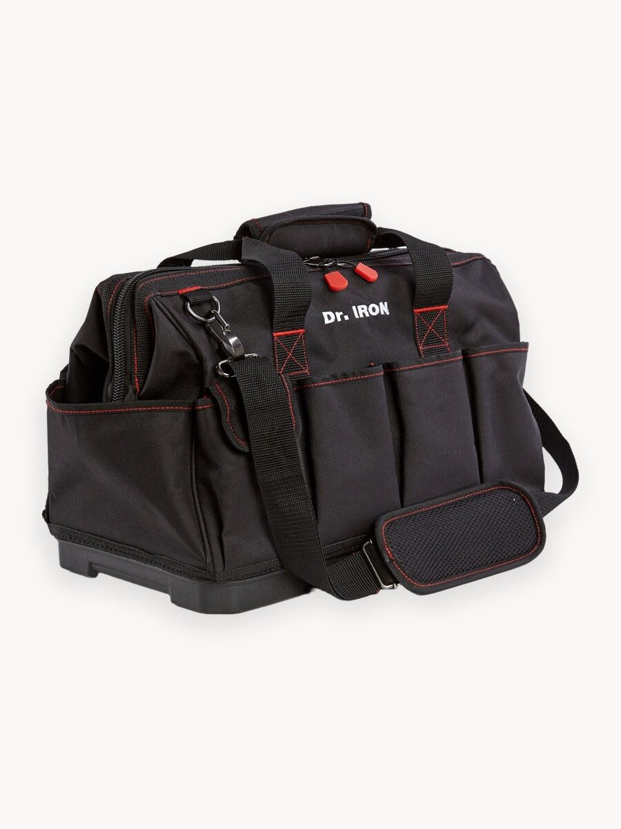 DR1025 Сумка для инструмента с пластиковым дном с ремнем 420х235х270 мм Dr.IRON