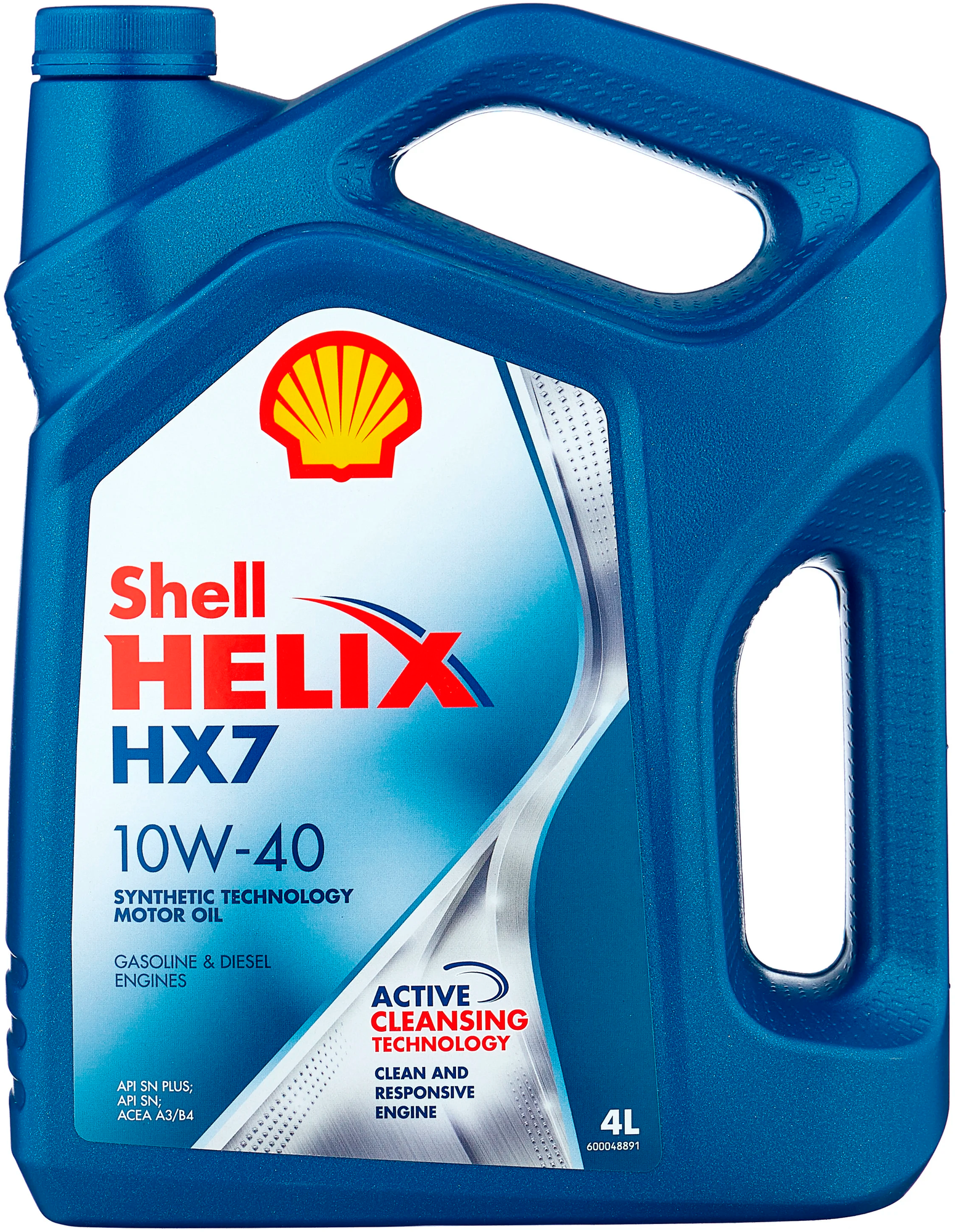Полусинтетическое моторное масло SHELL Helix HX7 10W-40, 4 л, арт. 550051575