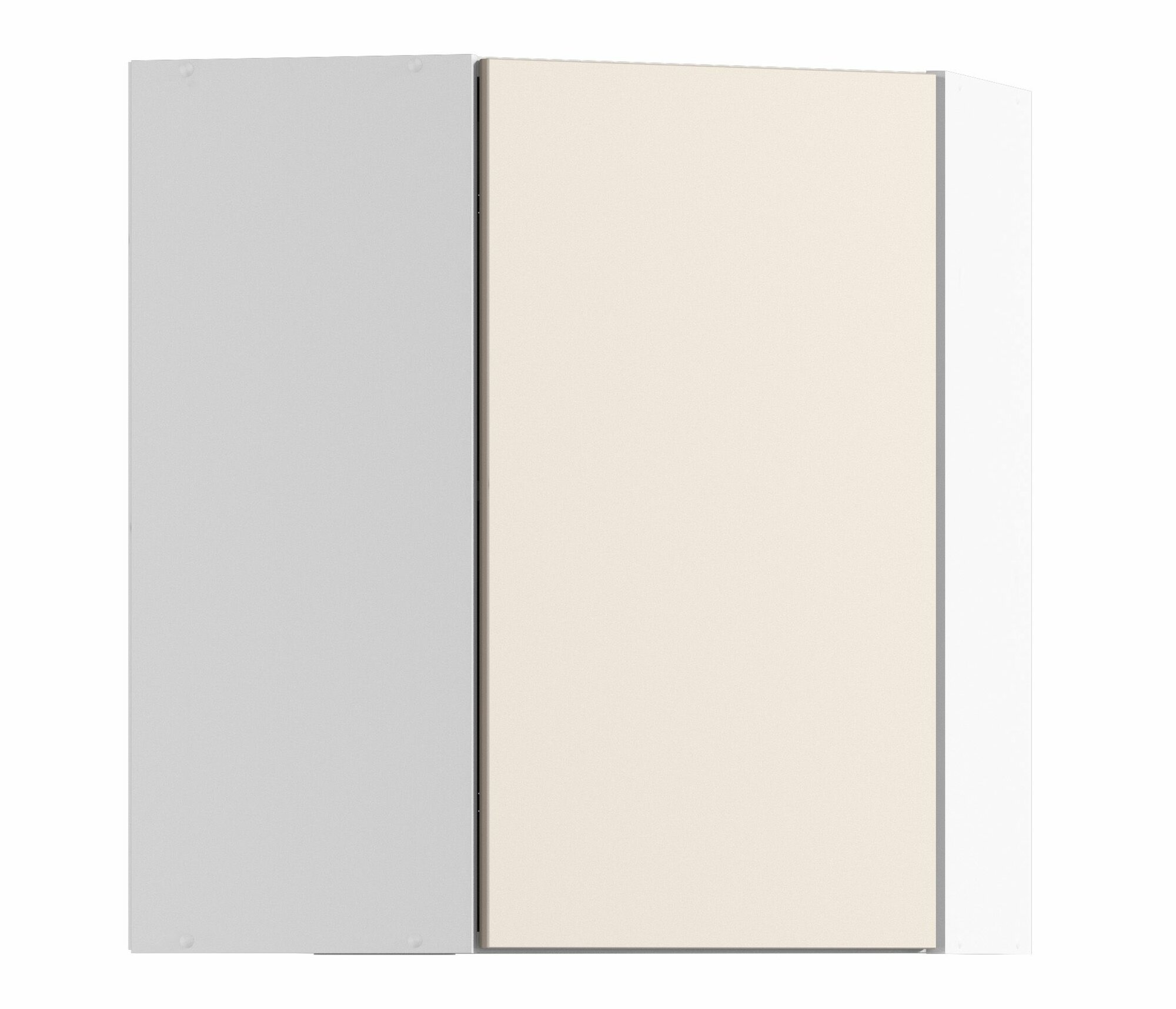 Кухонный модуль навесной столплит Регина РПУ/1-60 угловой Белый/ЛДСП Кашемир серый 60х72х60 см