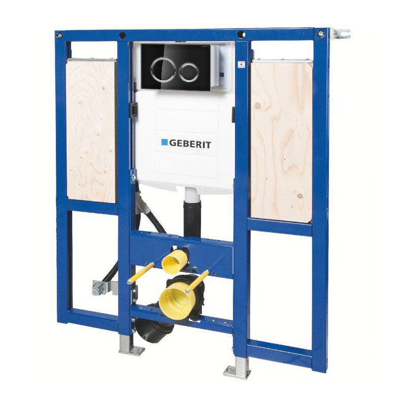 Инсталляция для унитаза Geberit Duofix 111.375.00.5 с кнопкой 115.884. SJ.1 хром/черный