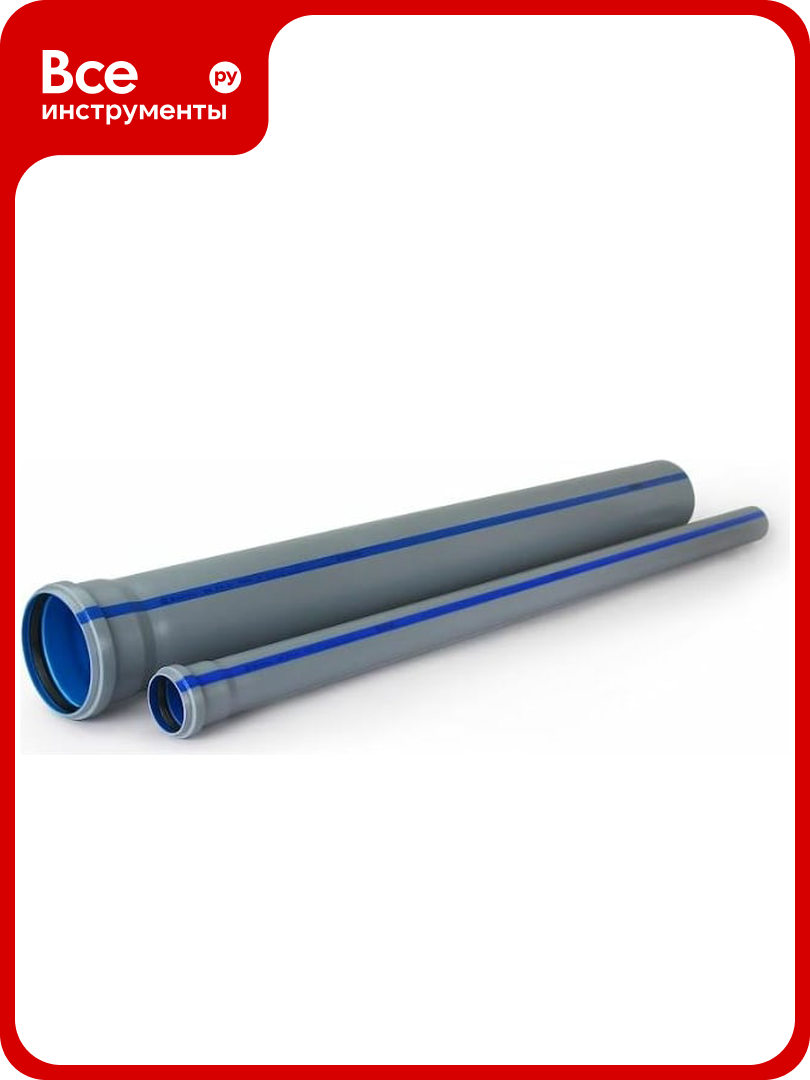 Труба RTP BAIKAL eco ВК ПП 110x2.2x1000 серый/синий 32475
