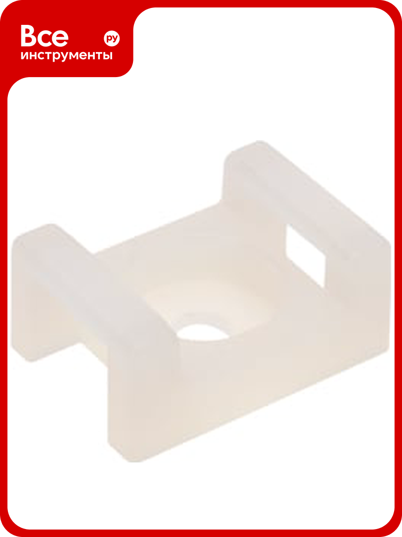 Площадка для крепления стяжки REXANT ПС-2 22x16 мм белая упаковка 100 шт. 07-2102