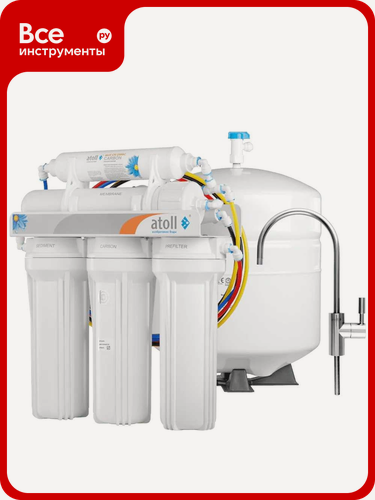 Изображение товара Система обратного осмоса Atoll Патриот A‑550m, пятиступенчатая фильтрация, мембранный фильтр, комплект картриджей