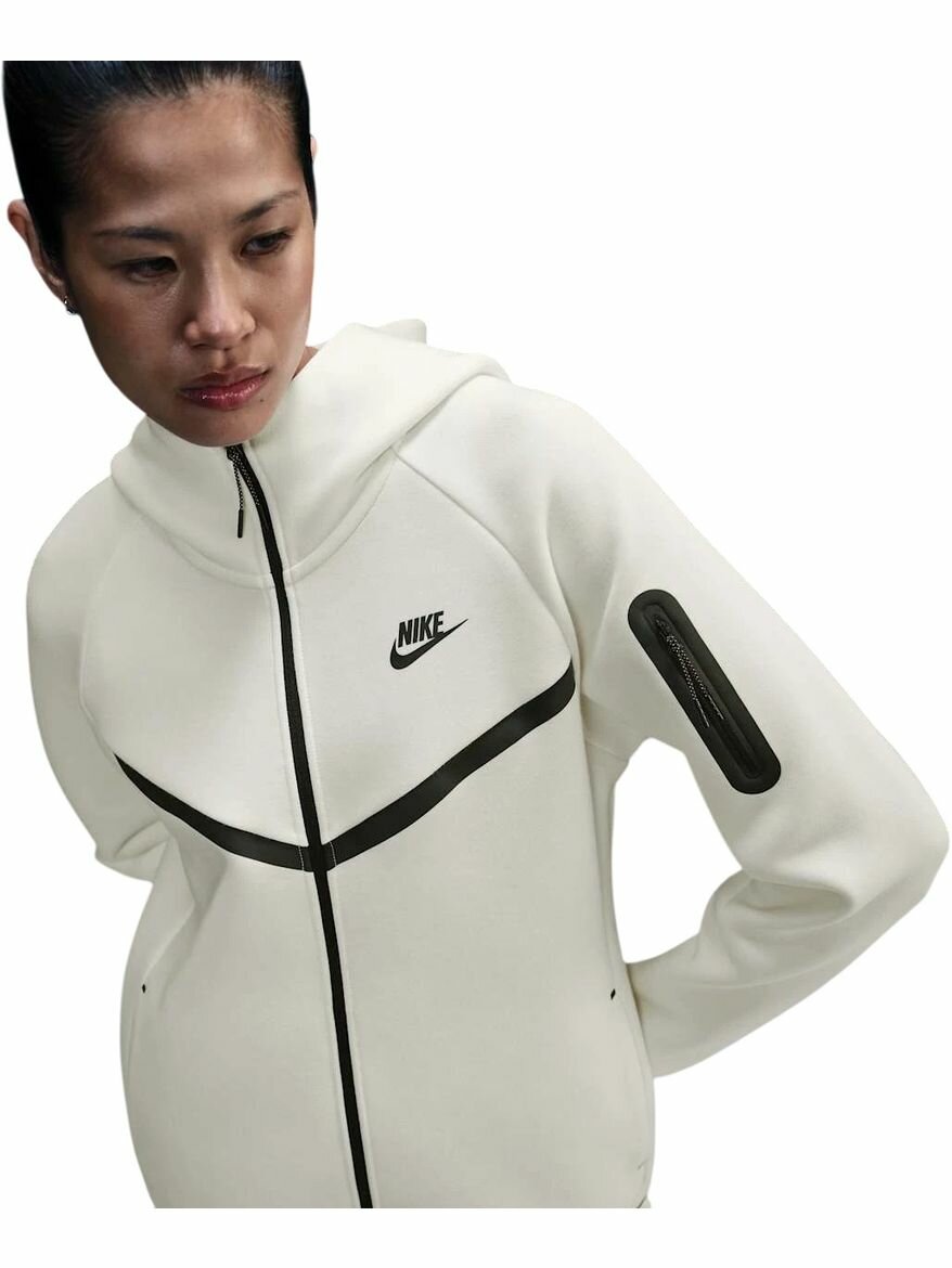 Толстовка спортивная NIKE Tech Fleece Windrunneк Full-Zip Hoodie, размер S INT, , белый/черный