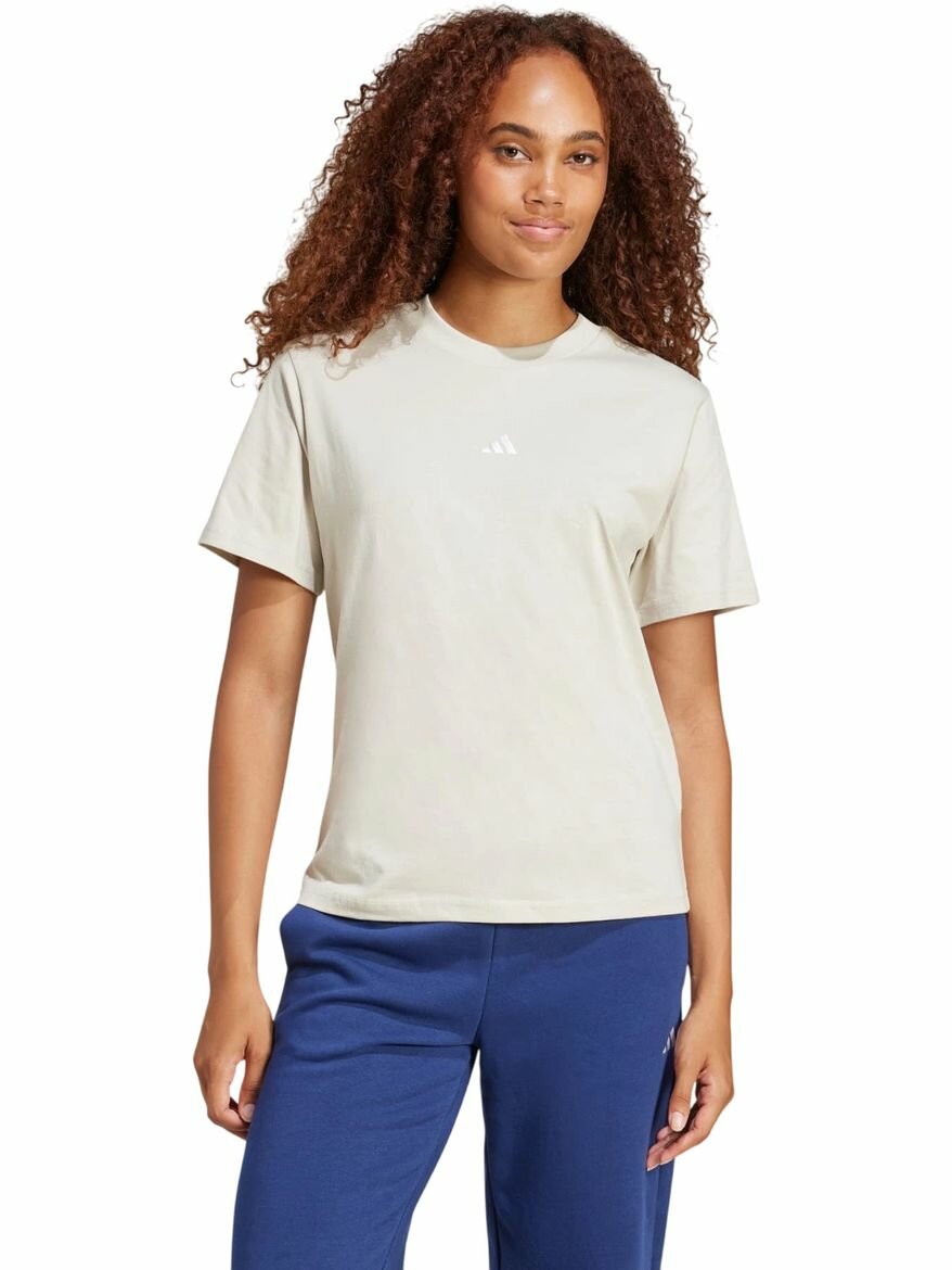 Футболка adidas Essentials Small Logo Cotton Tee W, размер S, серый