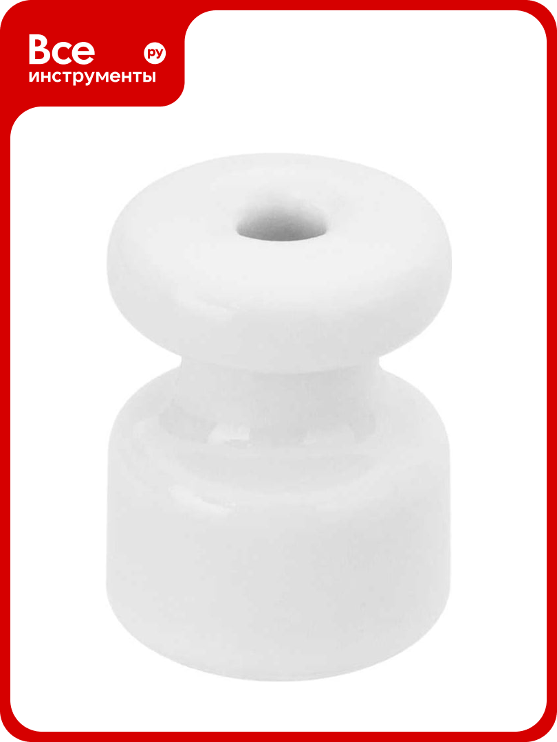 Изолятор для ретро провода TDM ELECTRIC керамический белый 10 штук SQ2802-0017