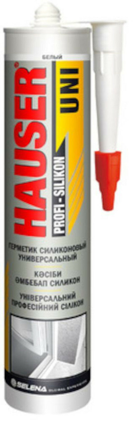 Герметик силиконовый универсальный HAUSER белый 260 мл