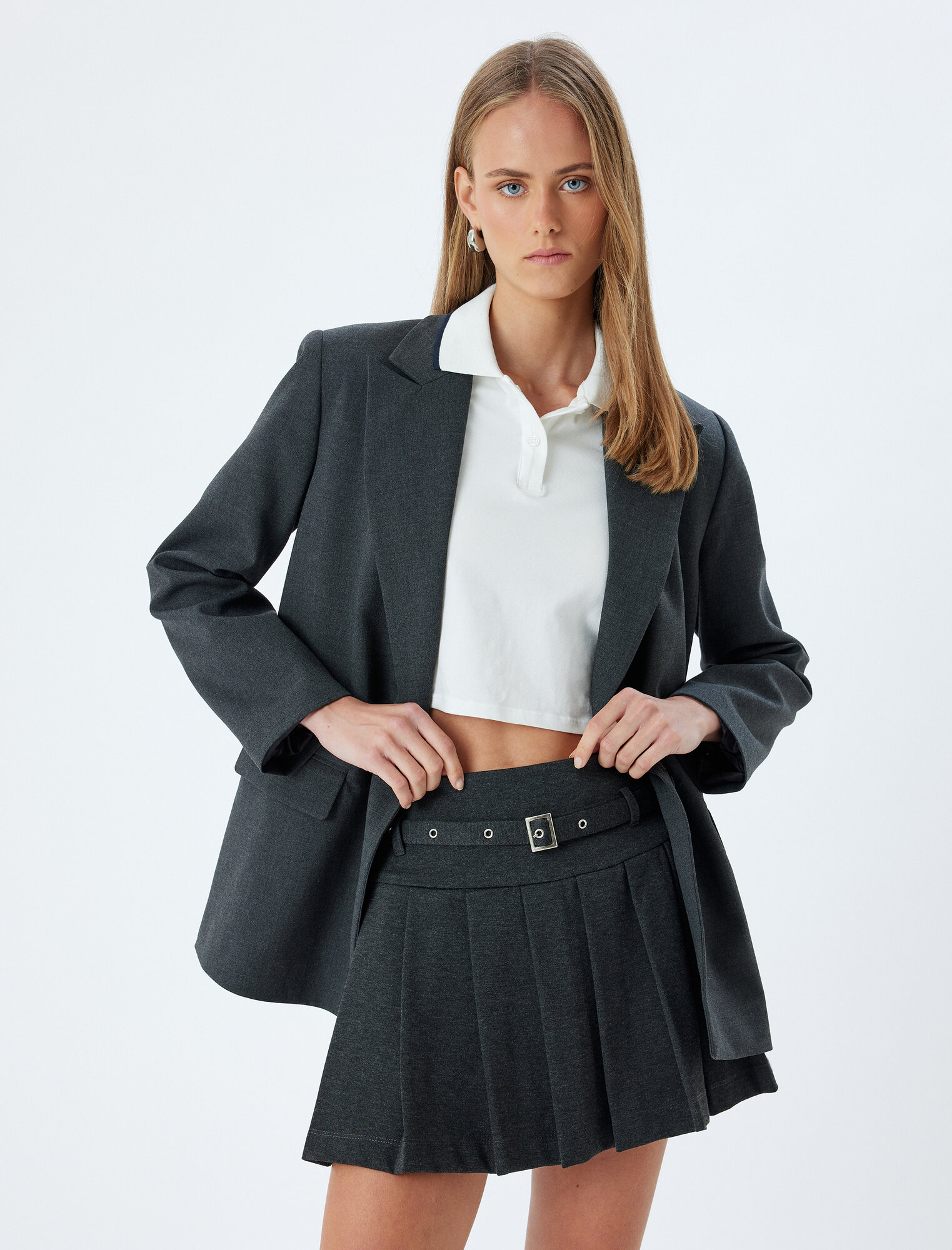 Юбка KOTON, размер L, темно-серый