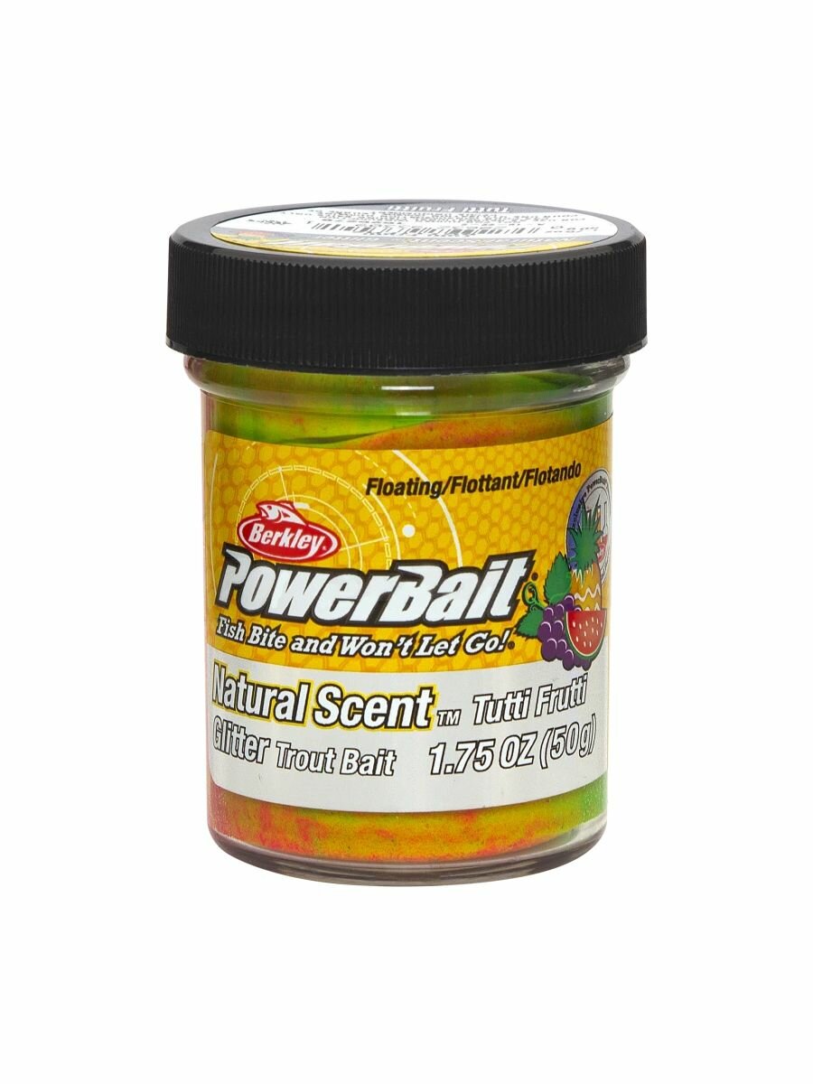 Паста форелевая Berkley PowerBait Natural Scent Glitter Trout Bait Fruits, 50 г, Tutti Frutti