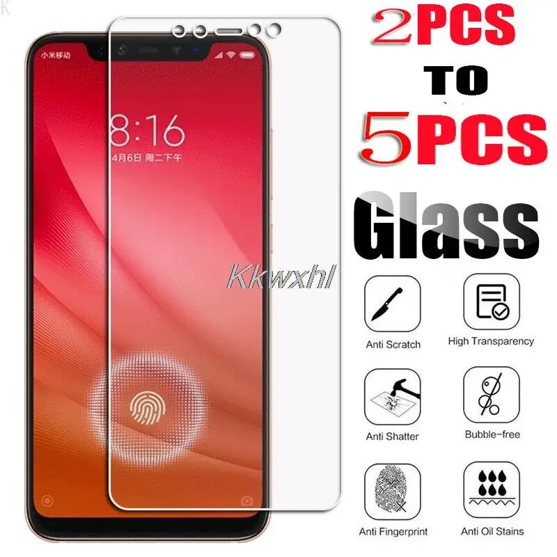 2 шт.-5 шт. для Xiaomi Mi 6X 8 Explorer Lite 8SE A2 Lite Mix 2S 2 3 Play A1 6 5X Pro Защитная пленка из закаленного стекла For Mi Mix 2S Закаленное стекло 5 штук