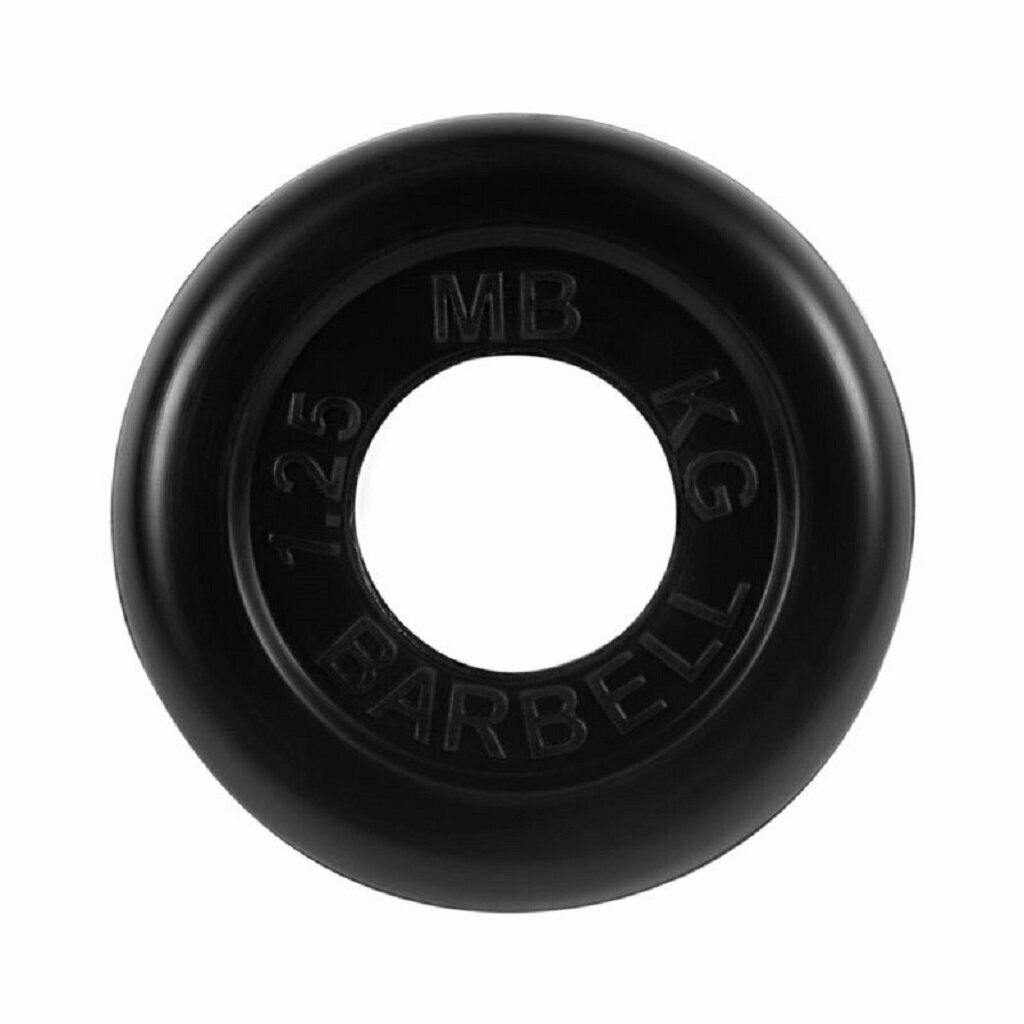 Блины для штанги и гантелей MB Barbell 1,25 кг 51 мм, стальная втулка, черный