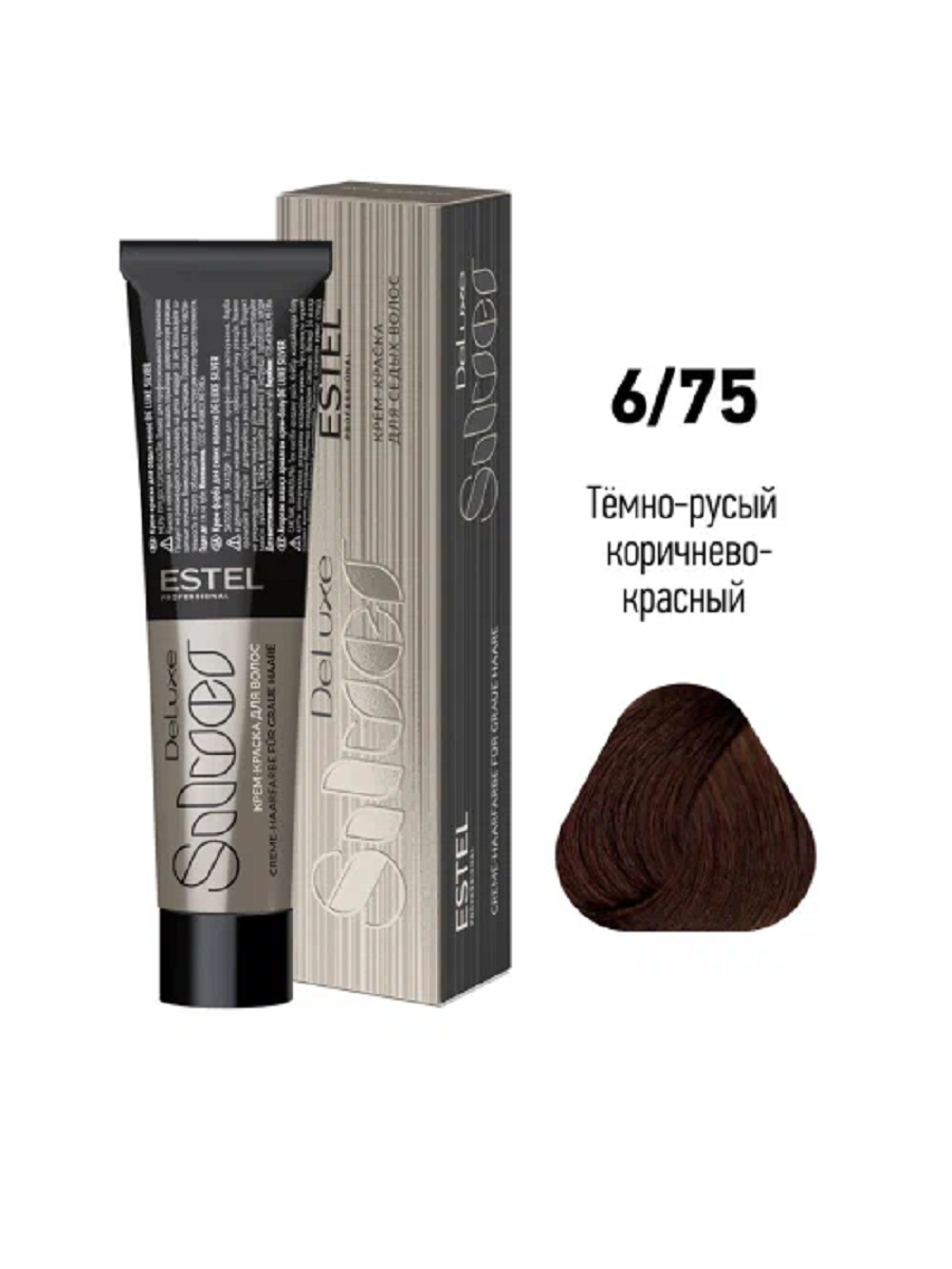 Крем краска ESTEL DE LUXE SILVER DLS 6/75, 60 мл