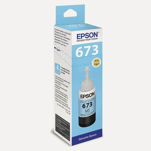 Изображение товара Чернила Epson T6735 C13T67354A, для струйной печати, 70мл, светло-голубой