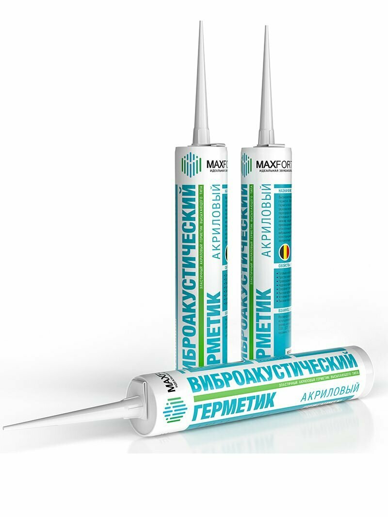Виброакустический герметик акриловый МаксФорте 3 тубы