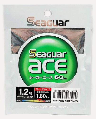 Изображение товара 100% Флюорокарбон Seaguar Ace 60м. #1.2 (1,8кг/0,185мм.) белый, прозрачный