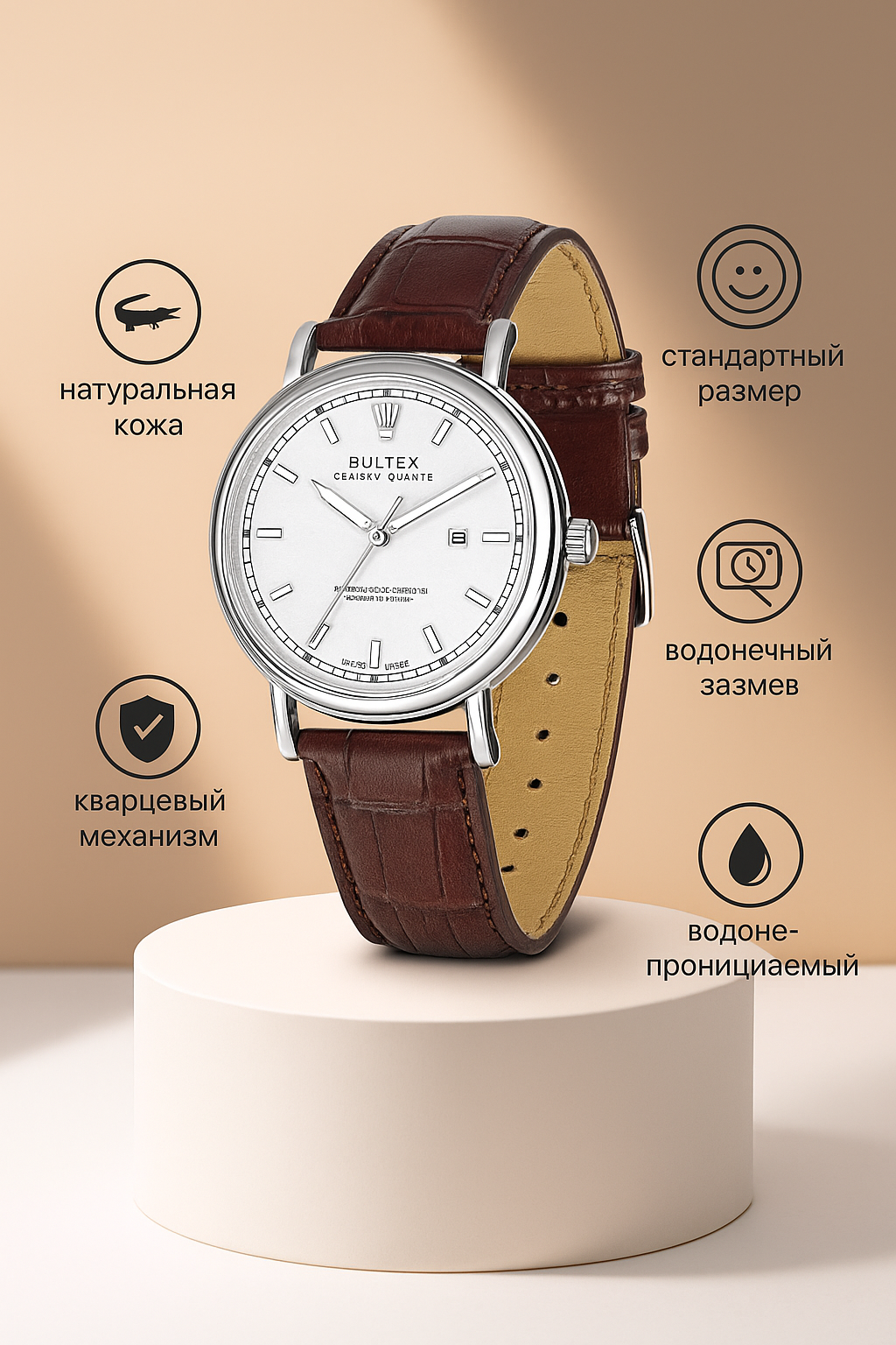 Наручные часы TISSOT, коричневый