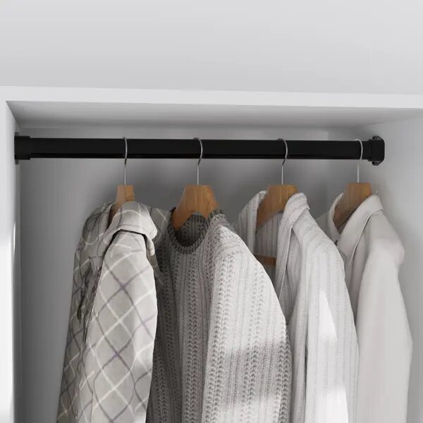 Штанга для шкафа Лион 56.8 см металл цвет черный