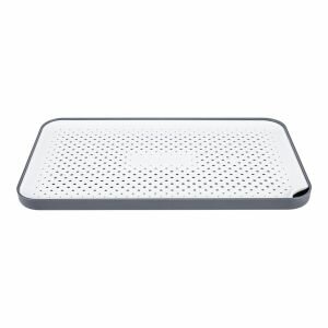 Поднос-сушилка Полимербыт Smart 37х20.8х2.2 см пластик серо-белый