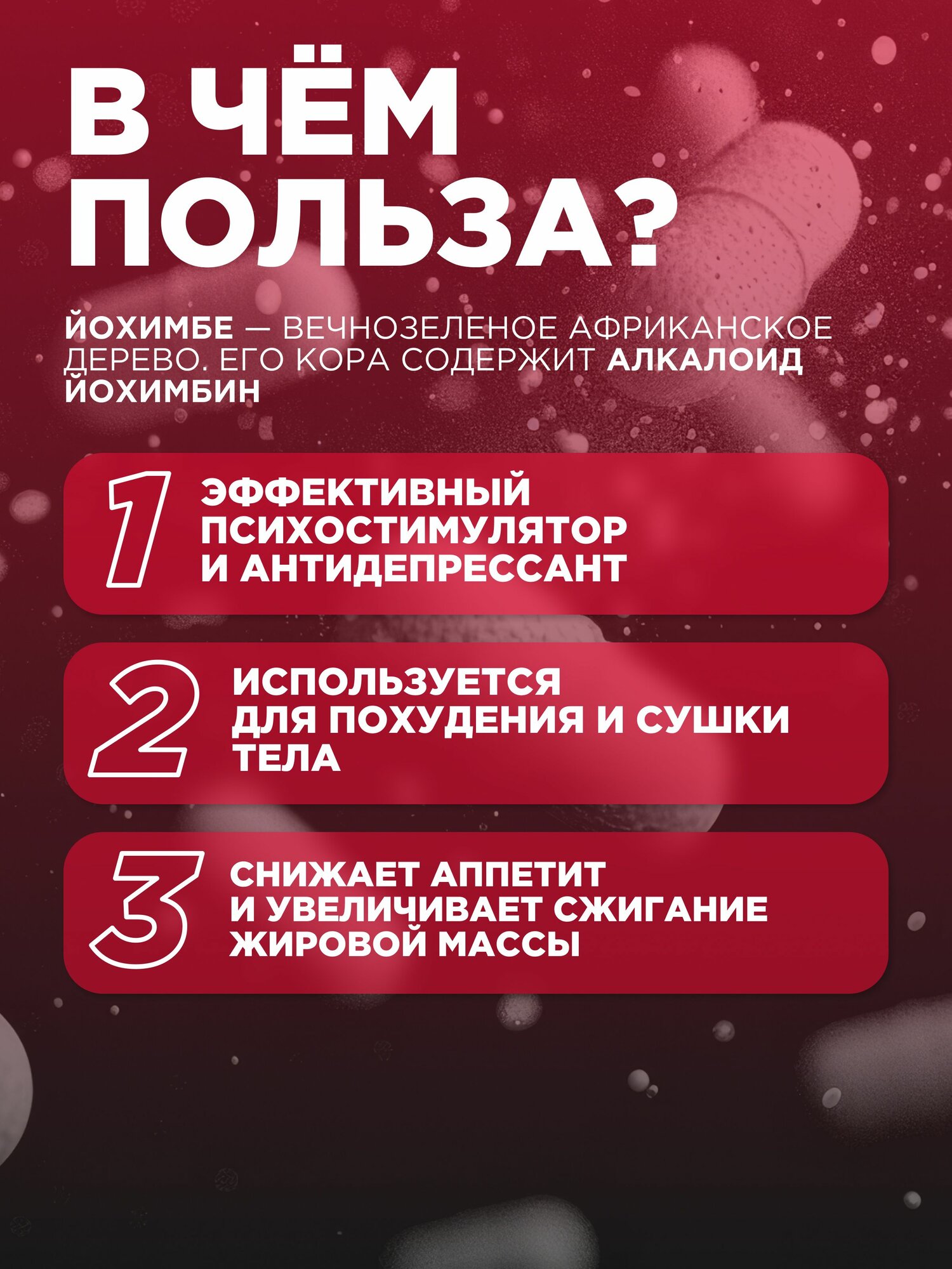 Йохимбин гидрохлорид 2,5 мг Йохимбе экстракт, 60 таб. PROTEIN.COMPANY — фото 1