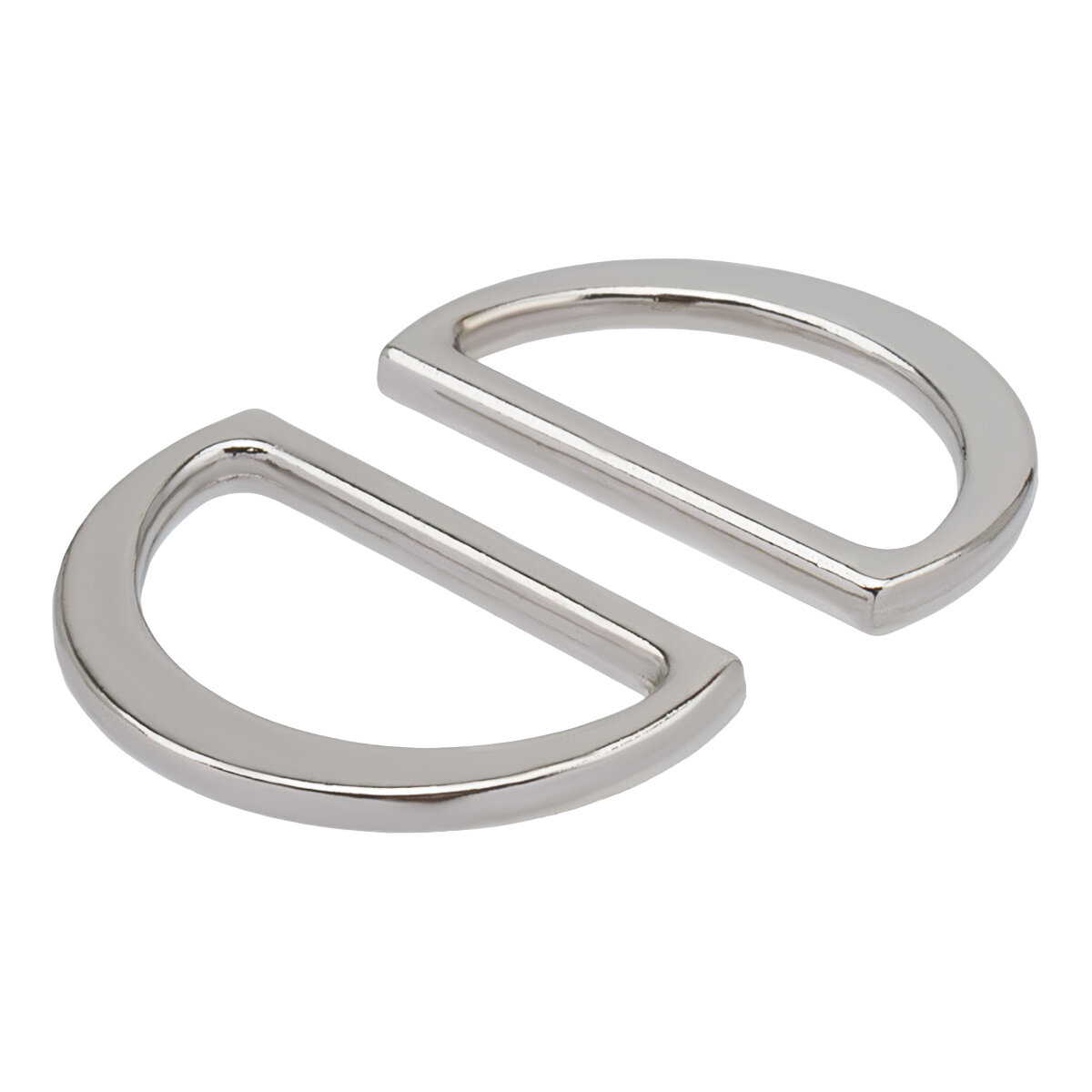 Полукольца для сумок 25 мм, 2 шт, металлические, литые, Hobby&Pro (никель) — фото 1
