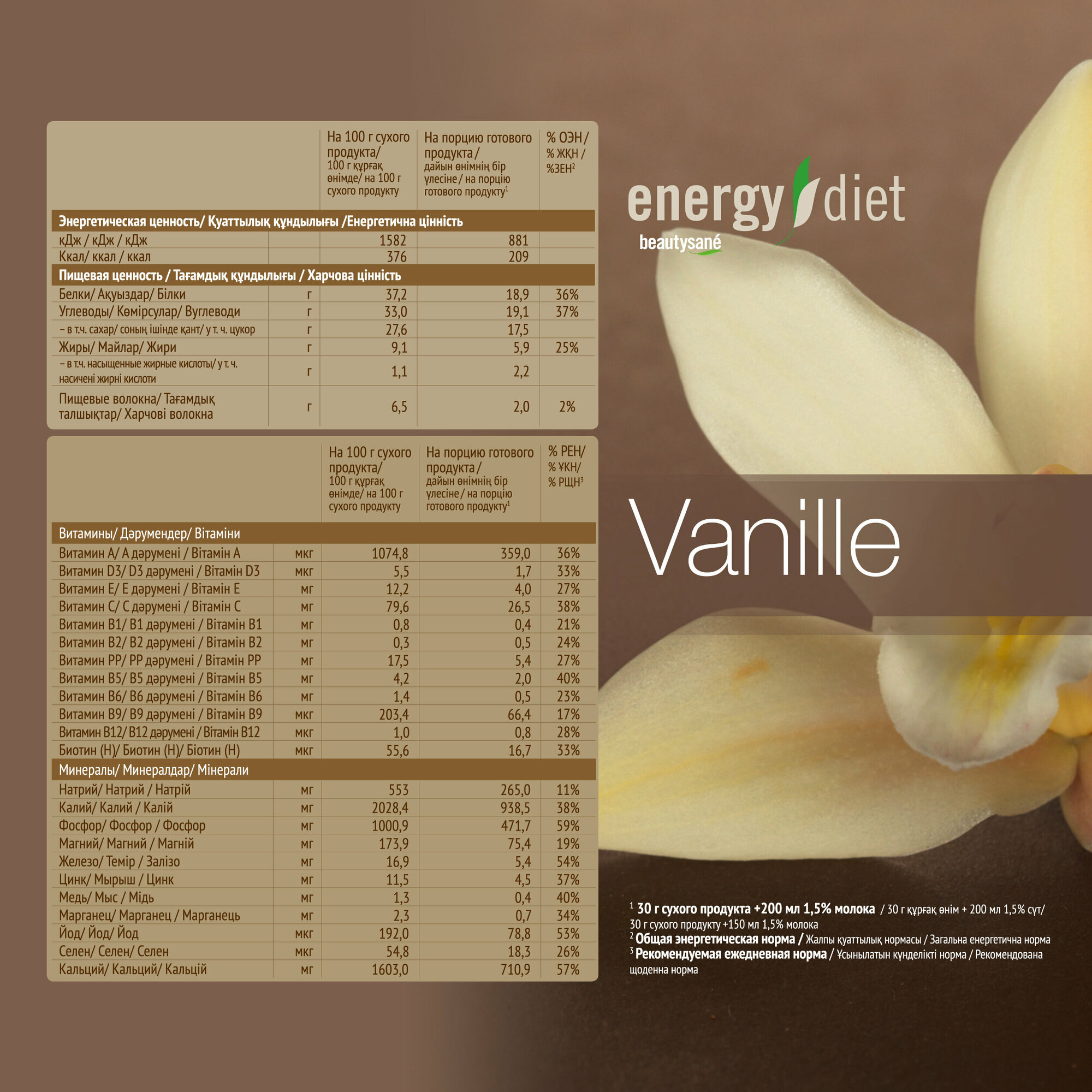 Функциональное питание коктейль для похудения Energy diet Ваниль+шейкер в подарок — фото 1