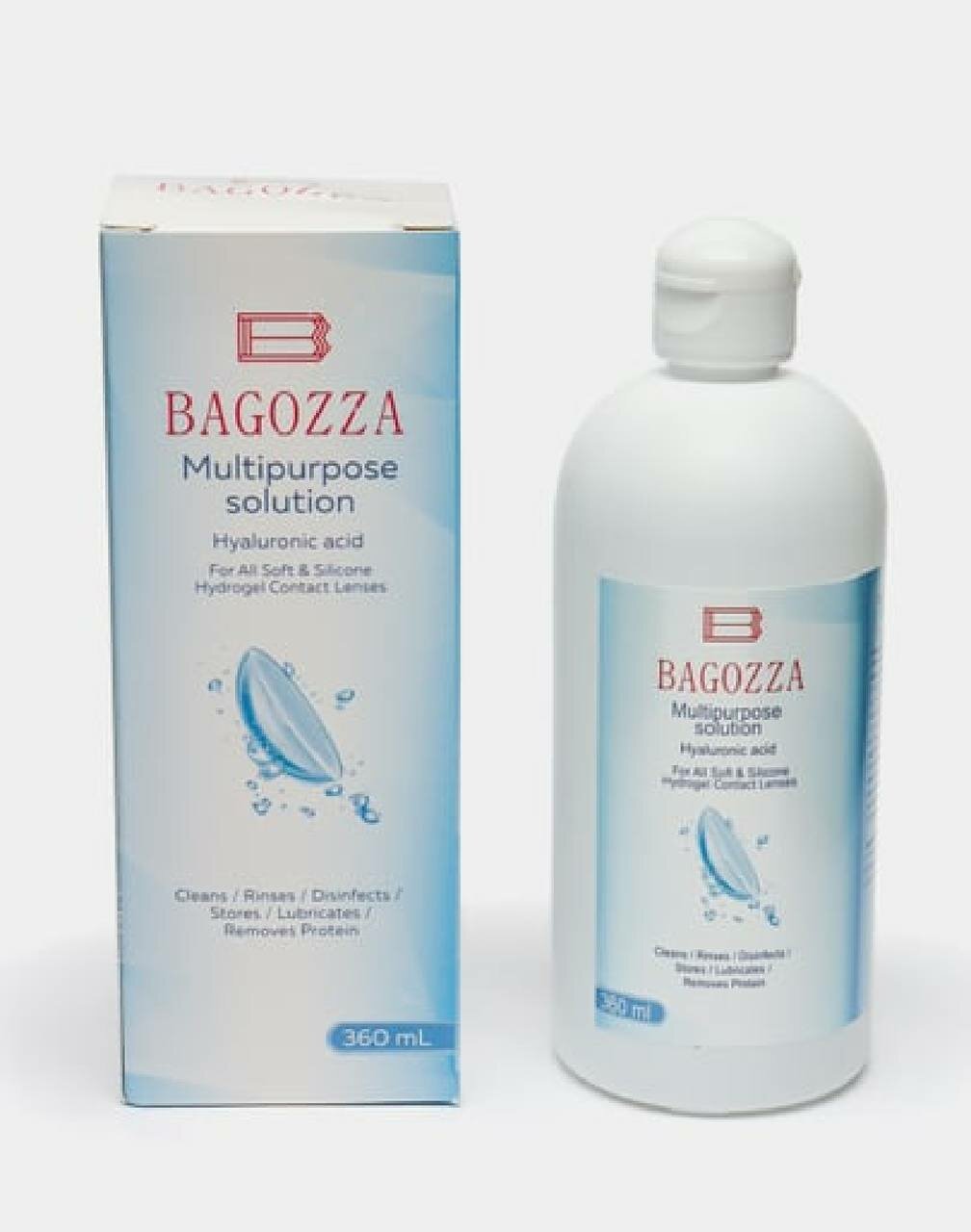 Раствор для линз BAGGOZA, Корея, многофункциональный, 360 мл