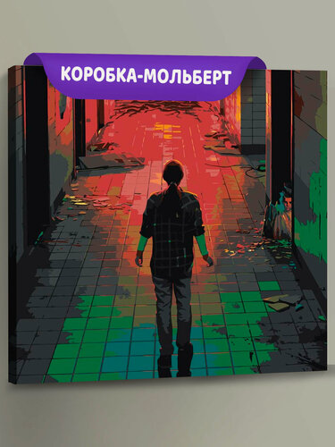 Изображение товара Картина по номерам на холсте с подрамником "Очень странные дела ОСД: Постер" Раскраска 40x40 см, Люди Сериал Фэнтези
