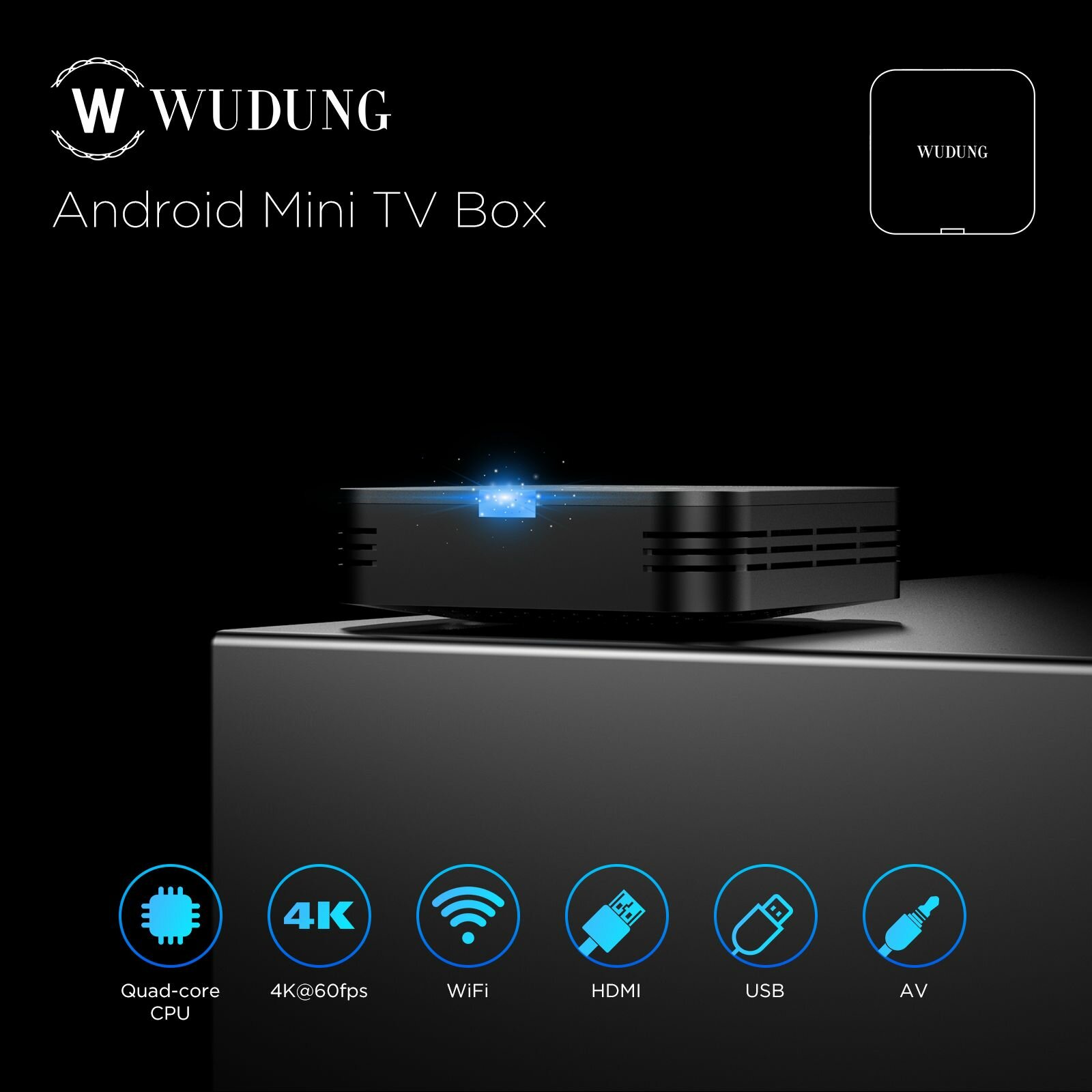 Медиаплеер Slimbox+ WUDUNG TX1 2/16 Гб Allwinner H313 Android10 Smart TV Box Wifi 2.4