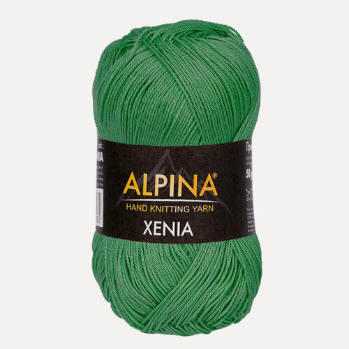 Изображение товара Пряжа Alpina "XENIA" 10 шт. по 50 г 100% мерсеризованный хлопок 240 м №562 зелёный