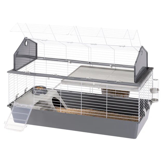 Ferplast Клетка Barn 120 для кроликов белый  119 58 77 см  Цвет поддона  Белый
