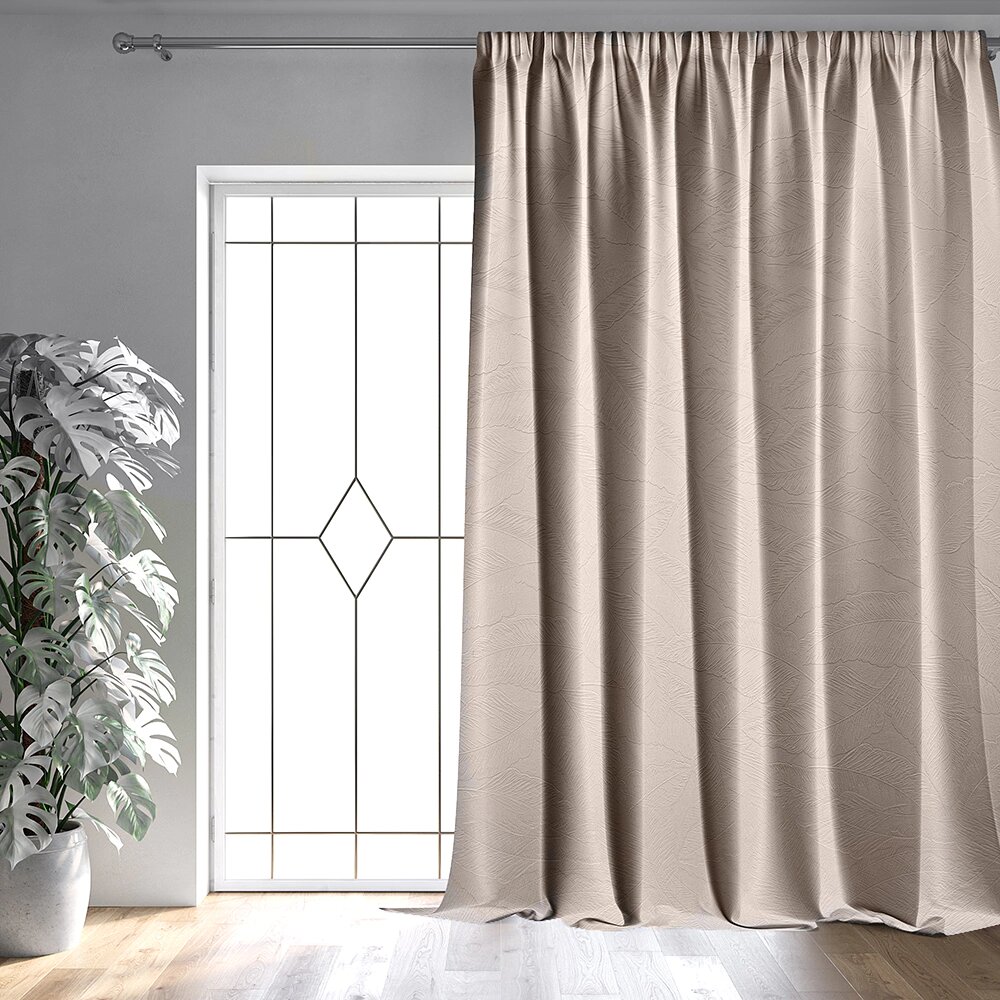 Штора LINA бархат 145х280 см кремовая
