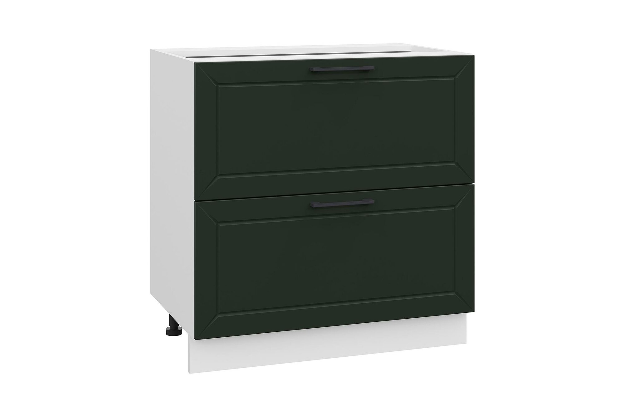 Кухонный модуль напольный с ящиками Нонтон Кёльн ШНГ2Я 80x52x81 см белый / софт пихтовый зеленый