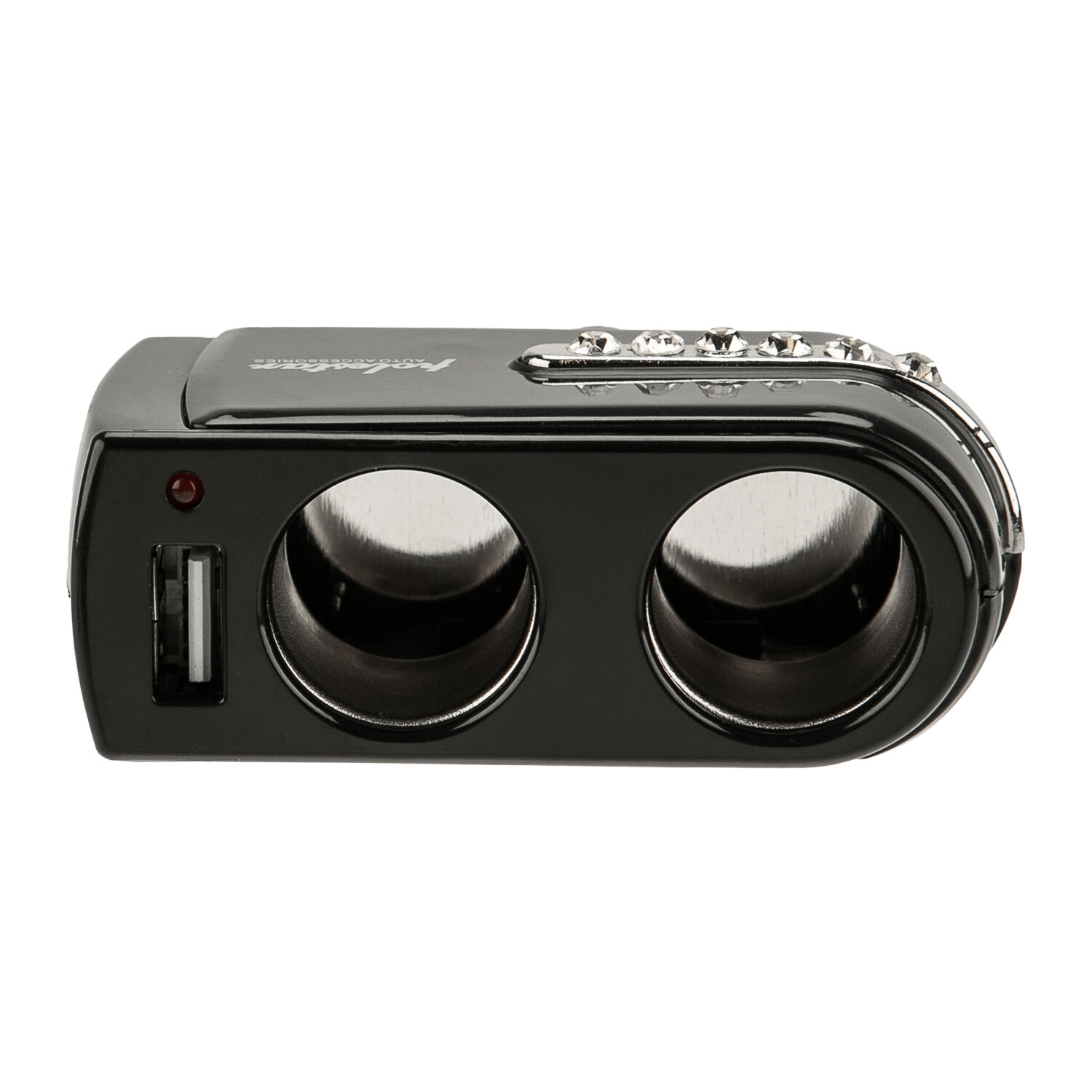 Разветвитель автоприкуривателя 2 гнезда 1хUSB (5В 1000мА) REXANT