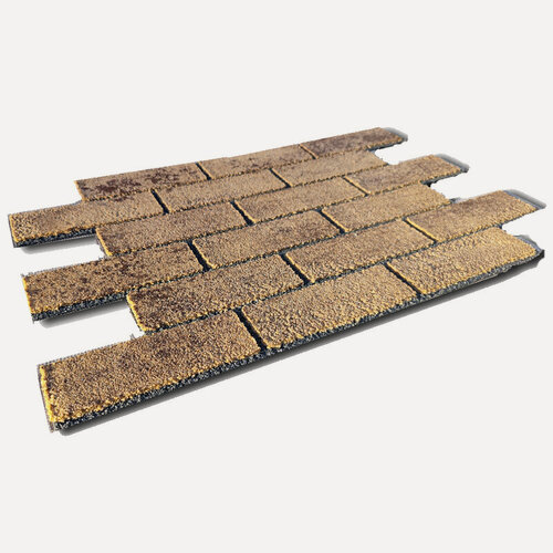 Изображение товара Гибкий кирпич с расшивкой RAMOflex желтый, стыкующиеся модульные панели, 2,18 м²