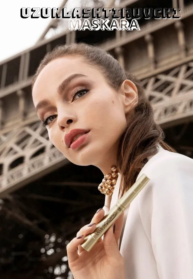 Тушь для ресниц L-Oreal TELESCOPIC, профессиональный, стойкий, водостойкий, черный, 8 мл