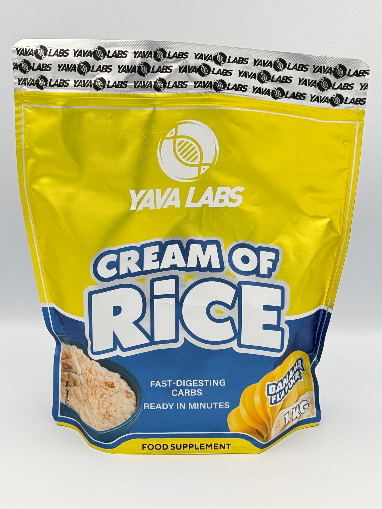 Yava Labs Rice of cream 1kg вку Банан, рисовый крем углеводы