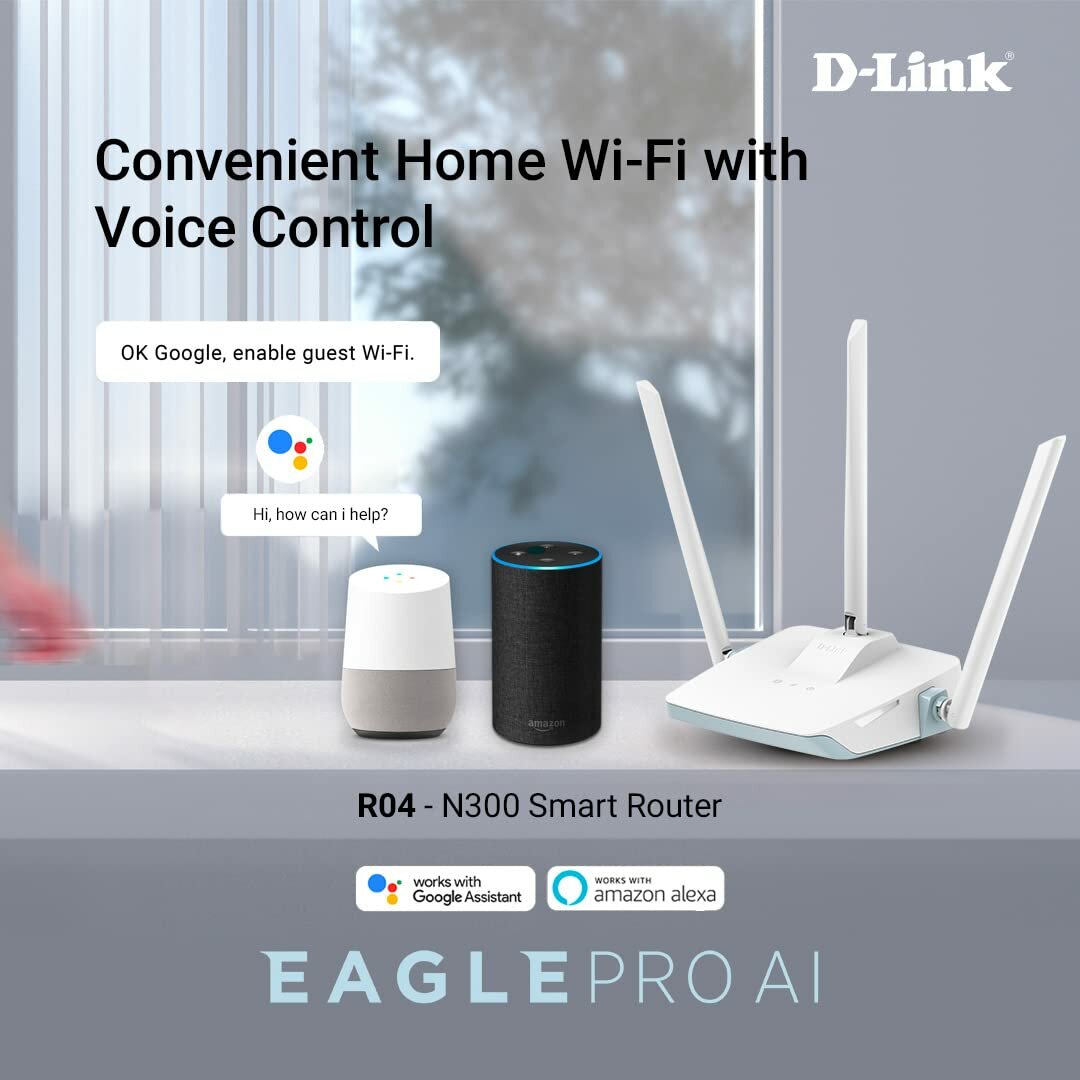 Маршрутизатор D-Link "EAGLE PRO" R04, Wi-Fi, 4 LAN-порта, 300 Мбит