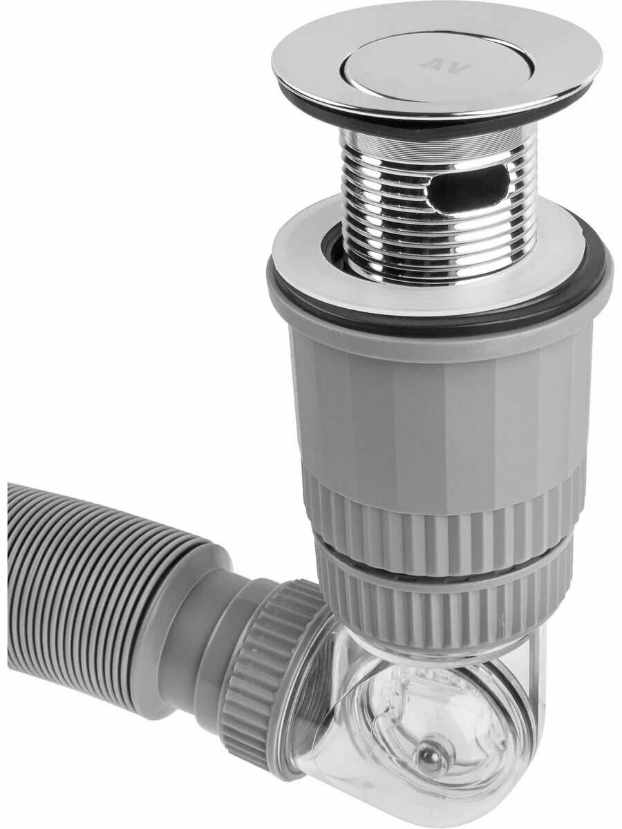 Сифон для умывальника с выпуском roll-over AV ENGINEERING (AVE129765) — фото 1