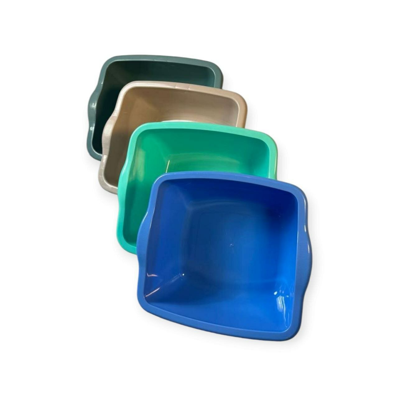 Прямоугольный таз объёмом 20 литров, прочный и удобный для стирки, уборки и хозяйственных нужд — фото 1