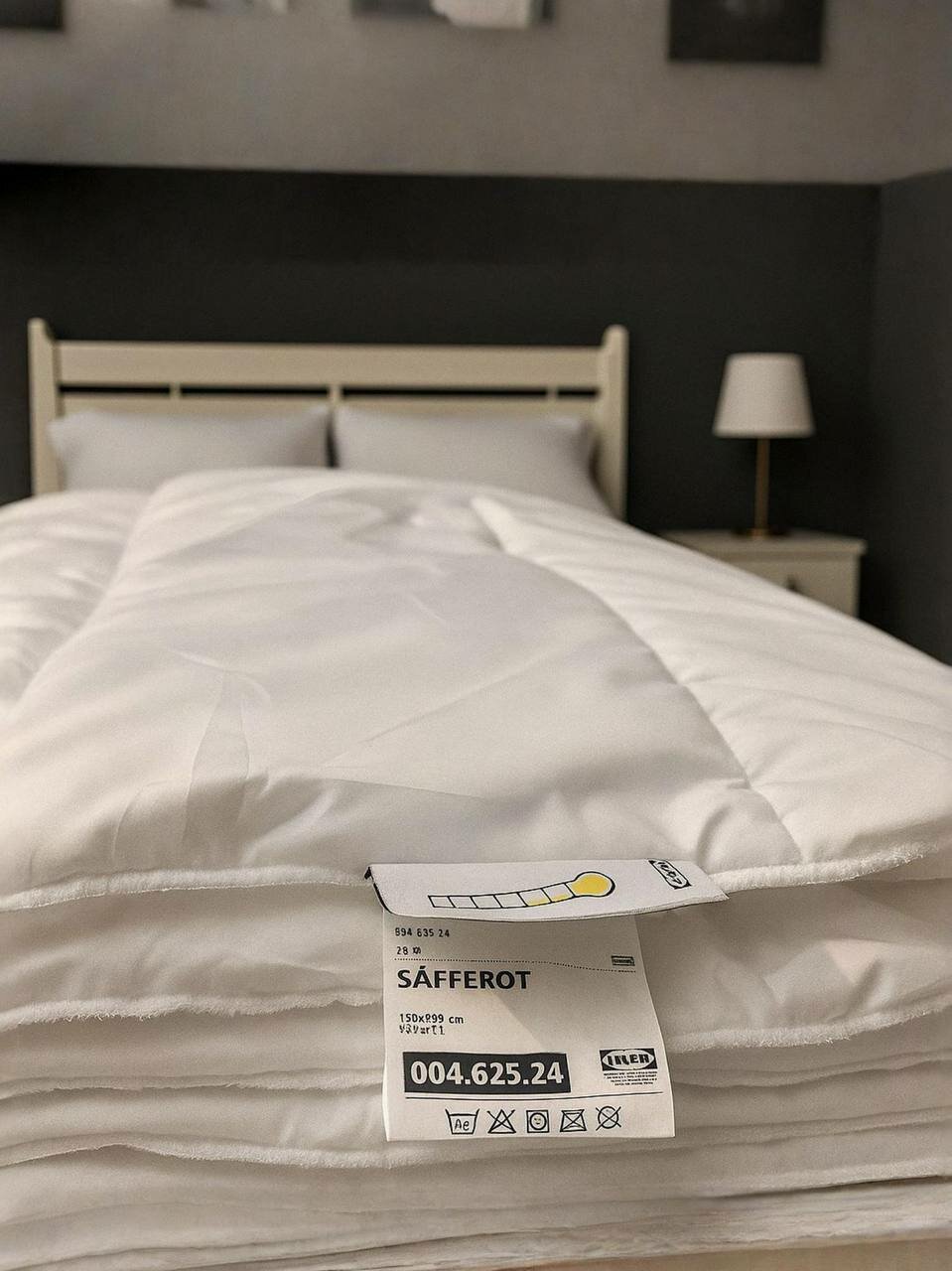 Одеяло 15 спальное IKEA "Сафферот", 150x200, белое, гипоаллергенное, лёгкое — фото 1