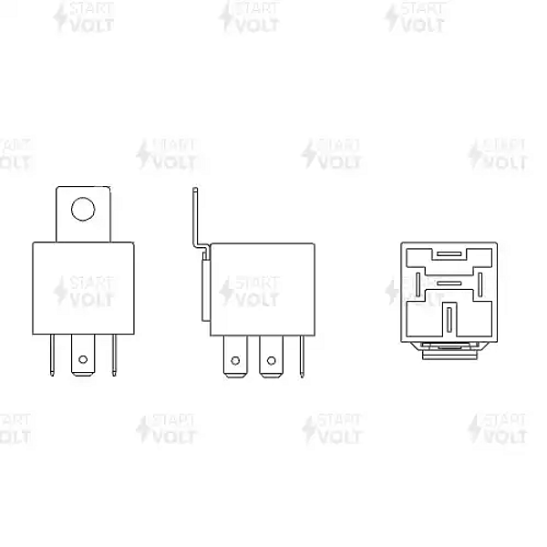 STARTVOLT scr-0116 реле 12v 30 / 40a 5 конт. для а / м лада / уаз / / vag / gm (scr 0116)