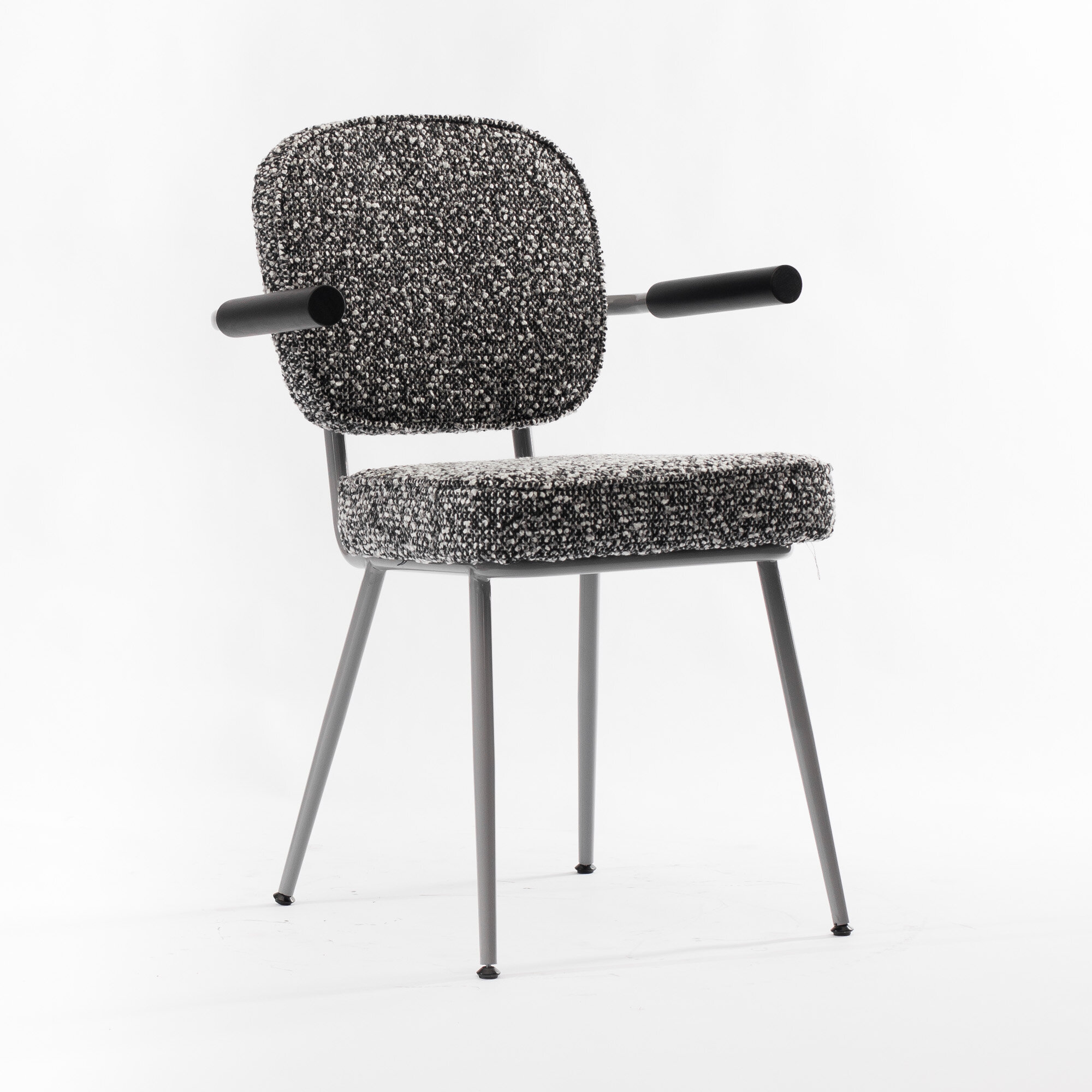 Стул Детройт серая ткань ножки металл (серый) для дома/для гостиной/для столовой/для кафе/кухонный стул/стул кухонный