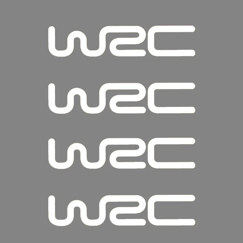 4 шт./компл. WRC наклейки на дверные ручки автомобиля и наклейки раллийная наклейка на автомобиль виниловые аксессуары Декор ПВХ наклейки на автомобиль 12x25 см 12CMx2.5CM белый