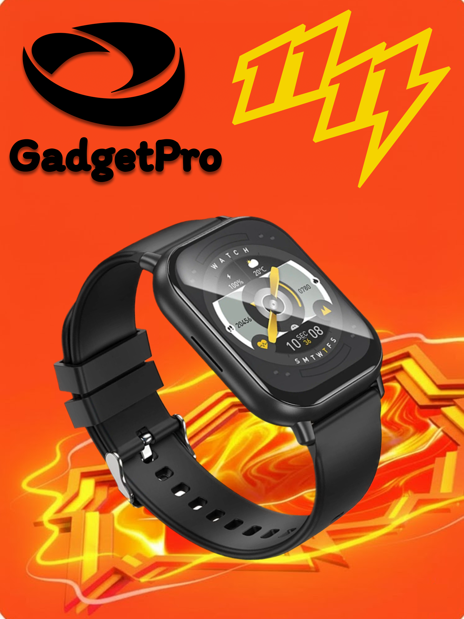 Умные часы Borofone BD11 2.01" сенсорные, Bluetooth 5.0, пульсометр, SpO2, 220 мАч, IPX4, чёрные