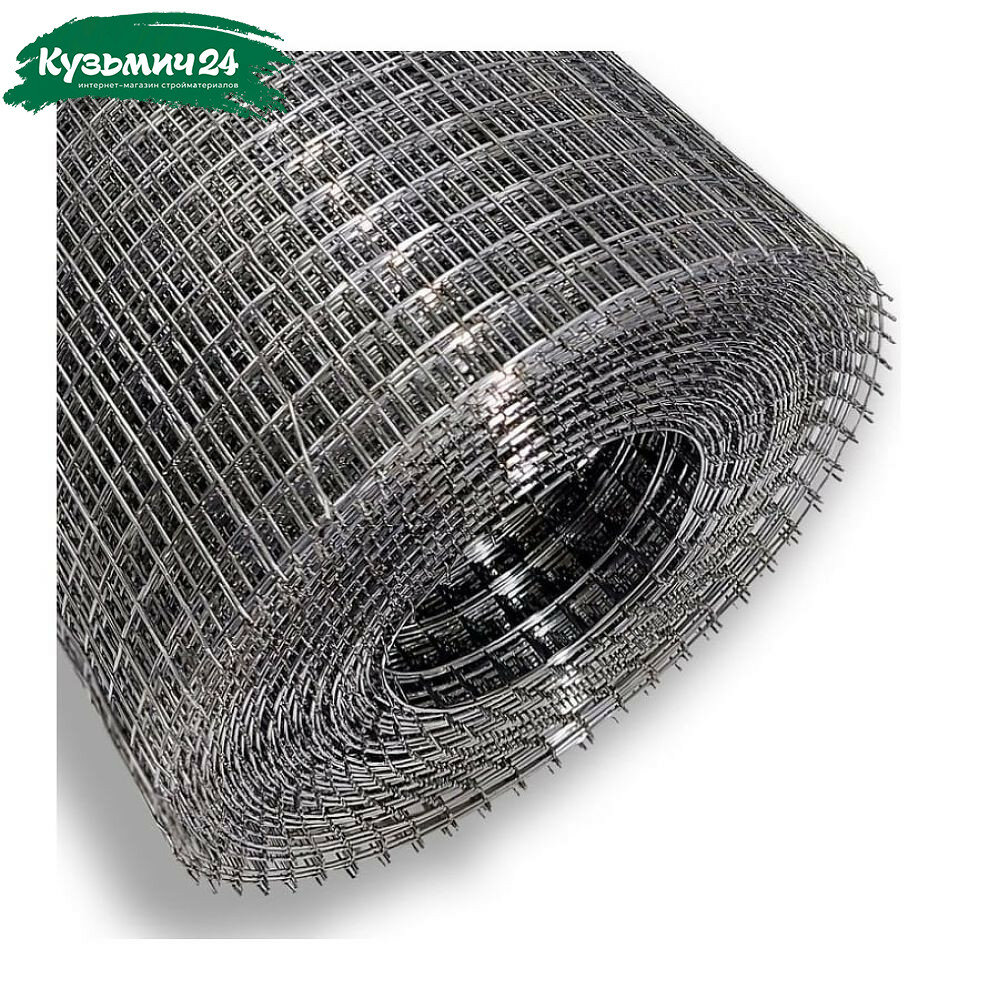 Сетка сварная 1000 мм ячейка 10х10 мм d 1 мм оцинкованная