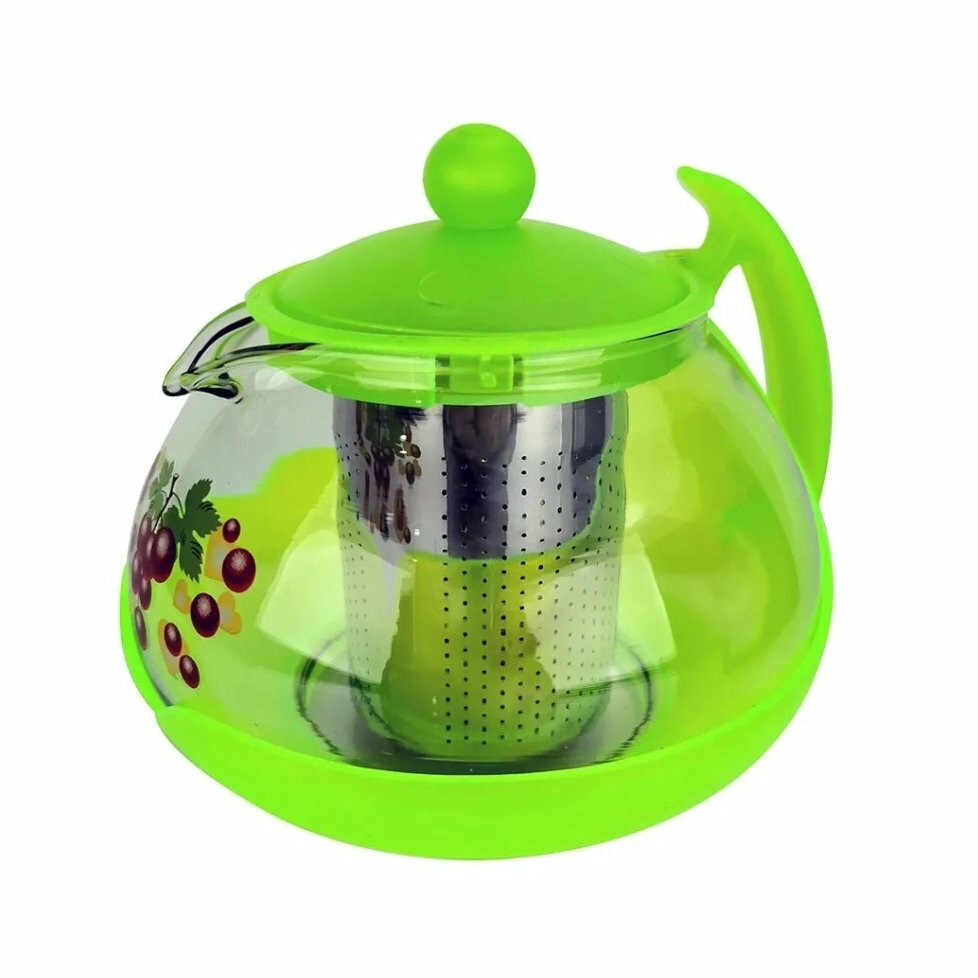 MALLONY Чайник заварочный DECOTTO-G-750 объем: 075 л с пластик ручкой фильтр из нерж стали 910114