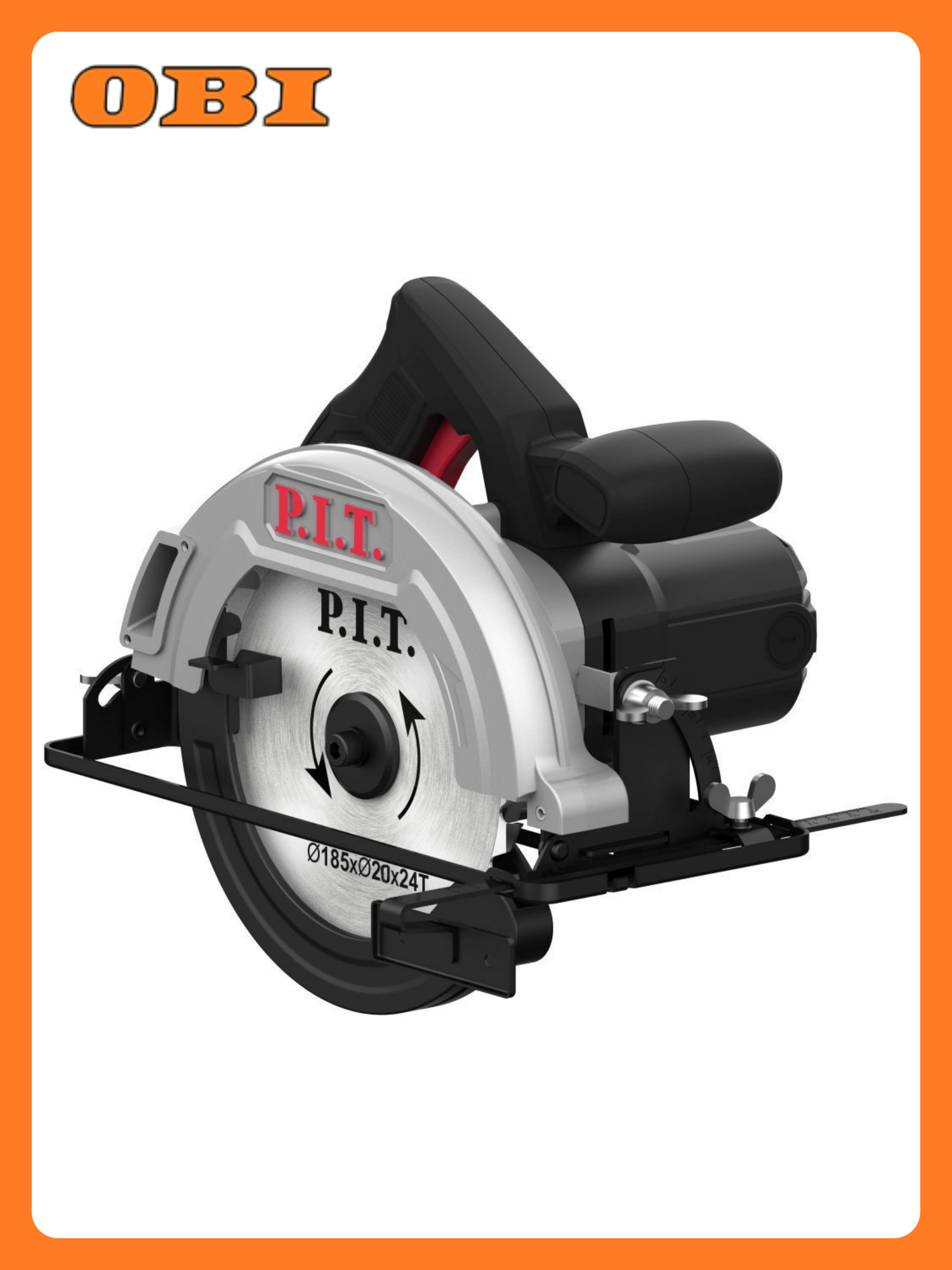 Пила циркулярная электрическая P.I.T. PKS185-C4 185мм 1200Вт