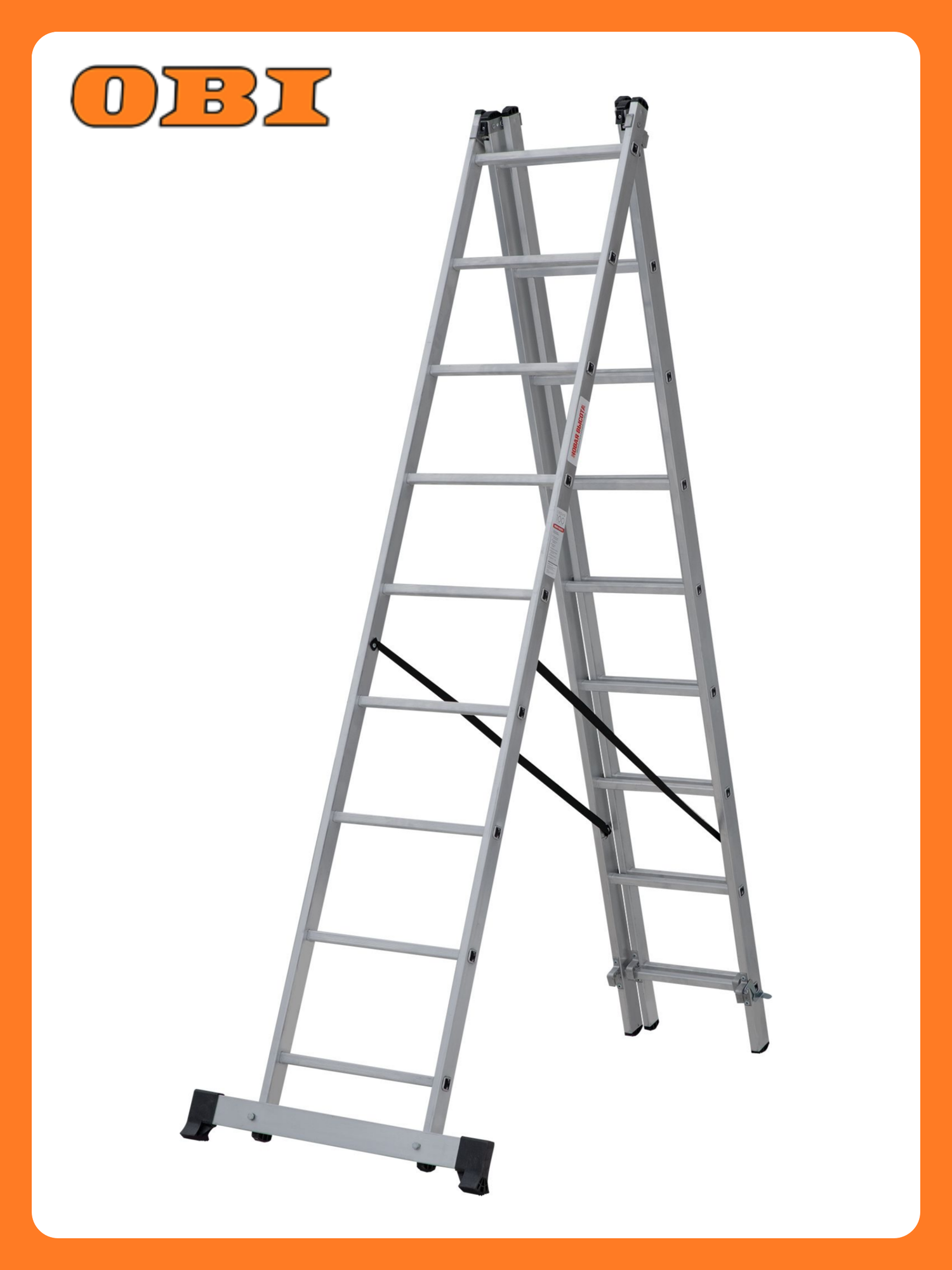 Лестница алюминиевая Новая Высота NV1230 3 секции 27 ступеней 607 см